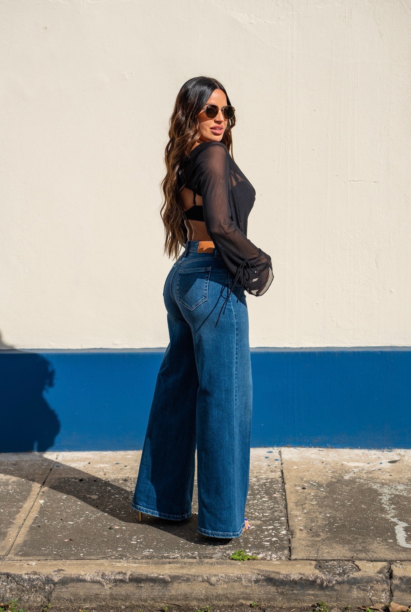 Dark Denim Wide Leg Jean