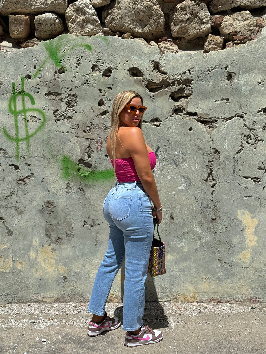 Hot Pink Bandeau Top