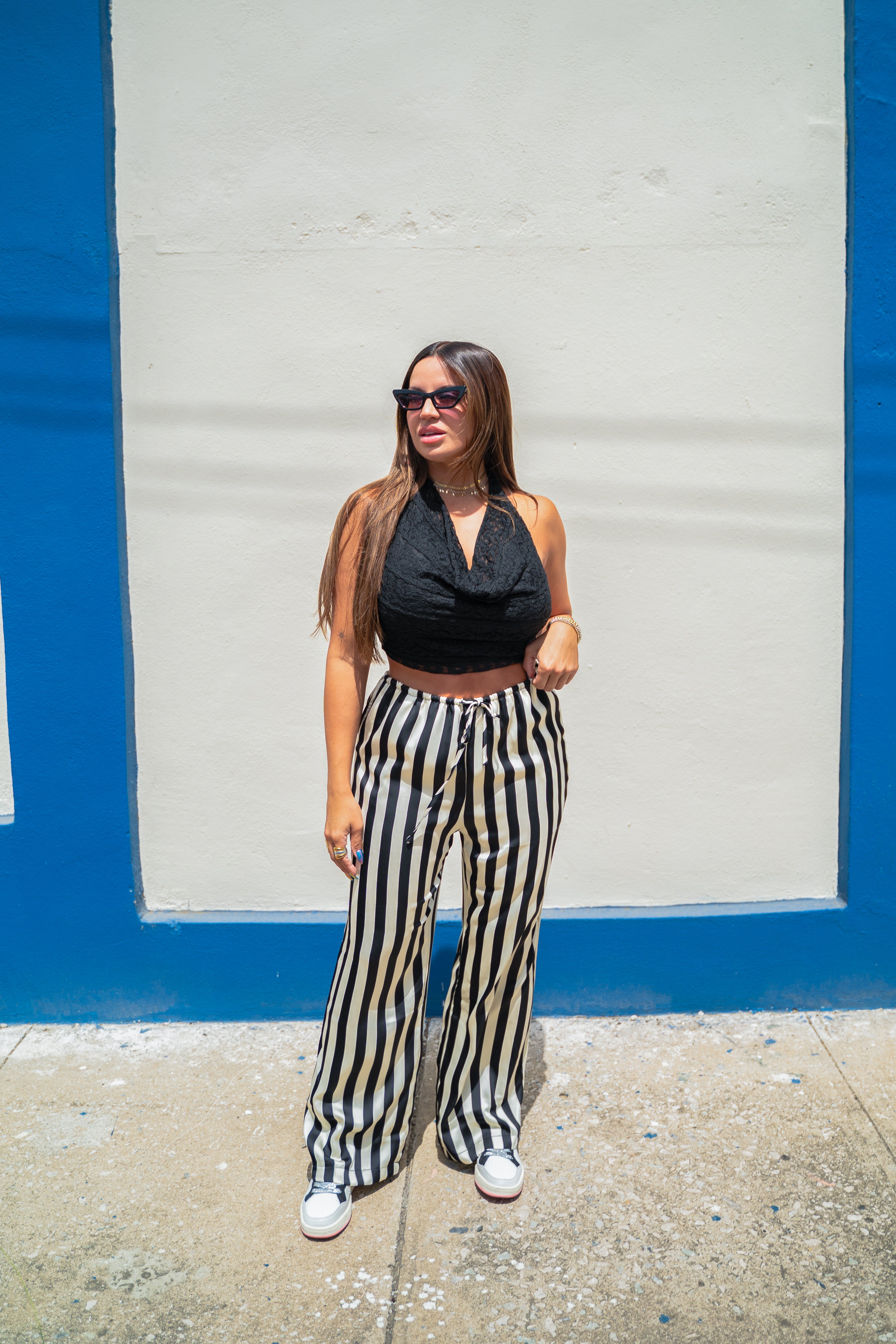 Striped Satin Pants