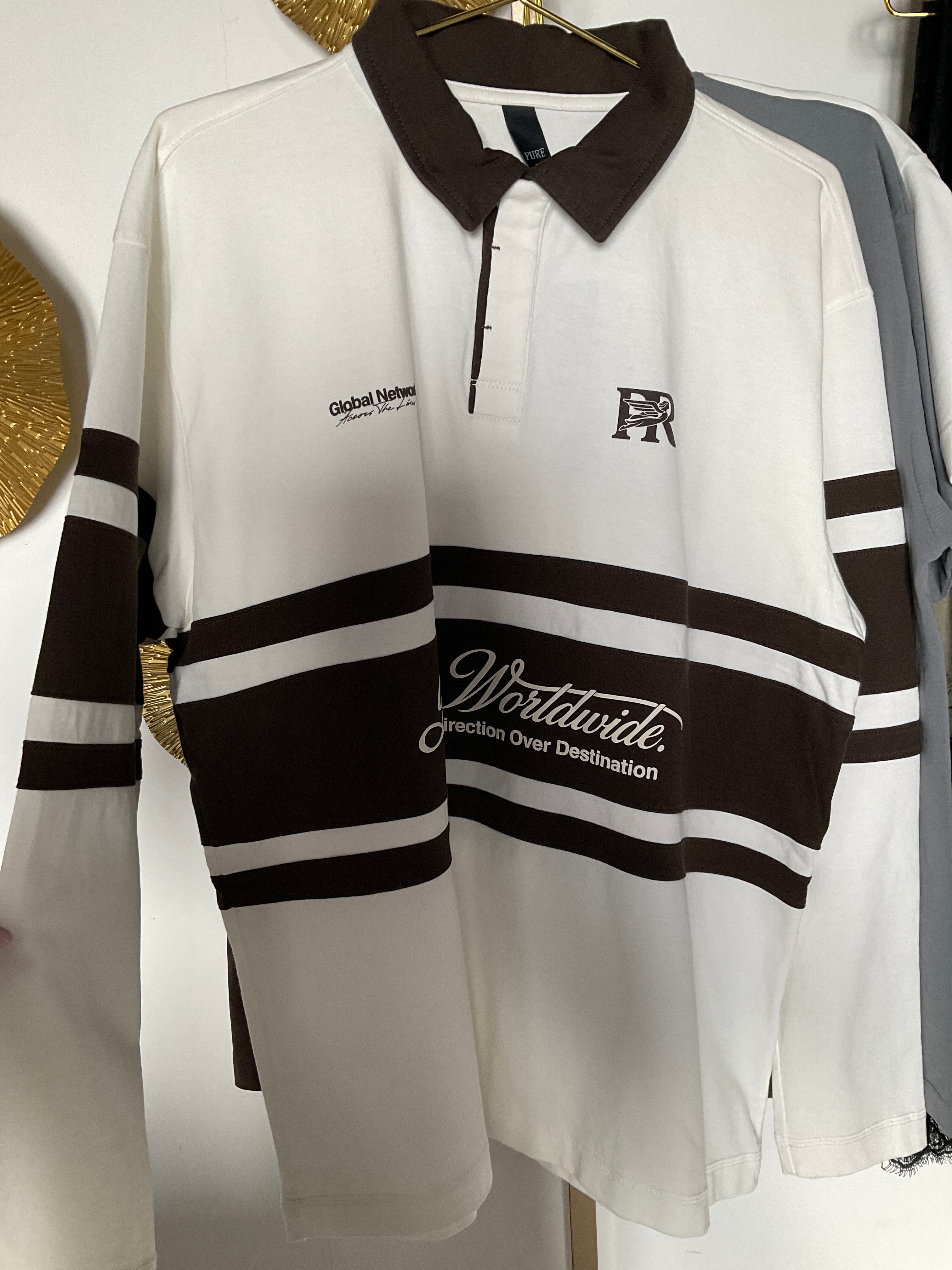 PURE Across The Lines Ivory Polo