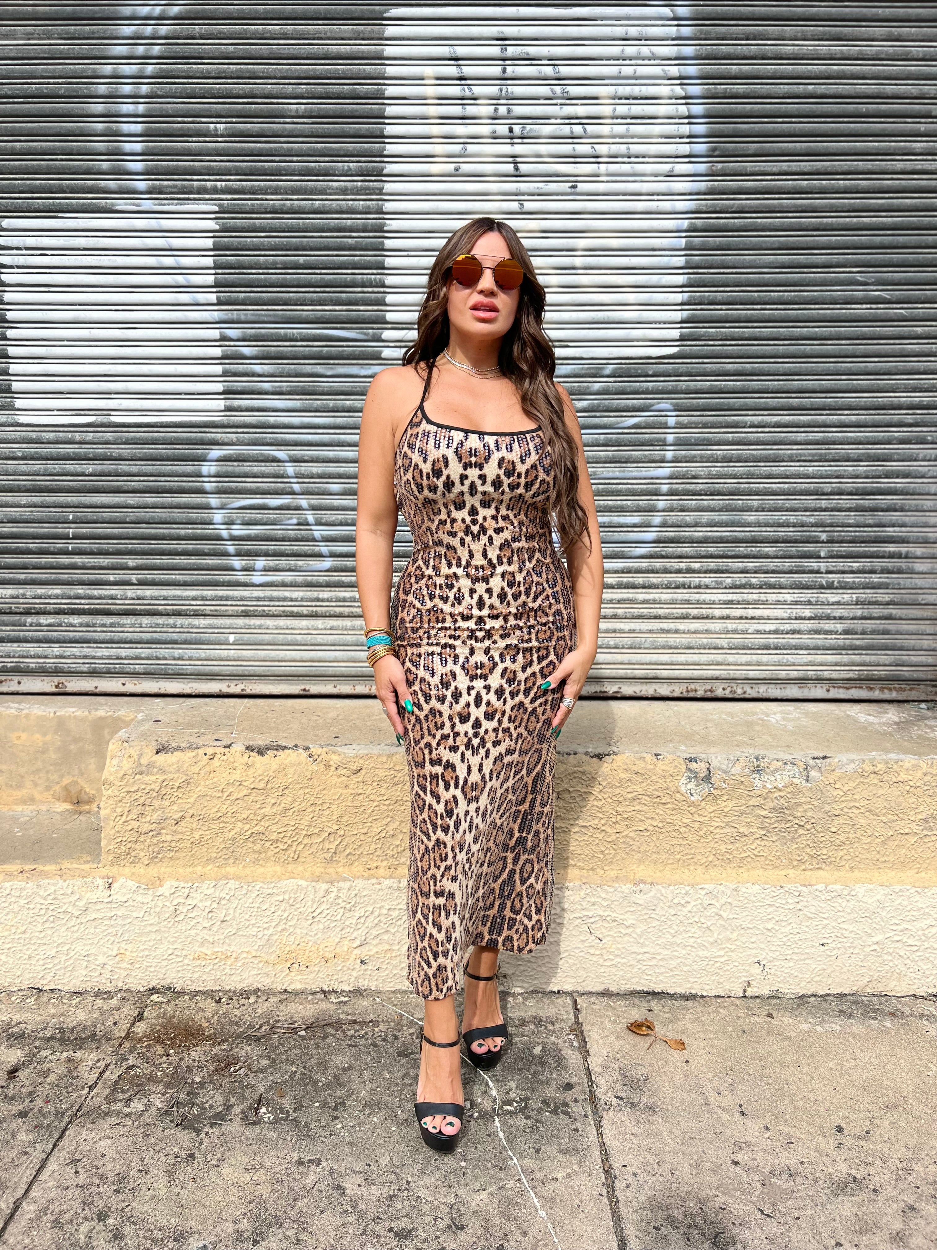 Leopard Sequin Maxi