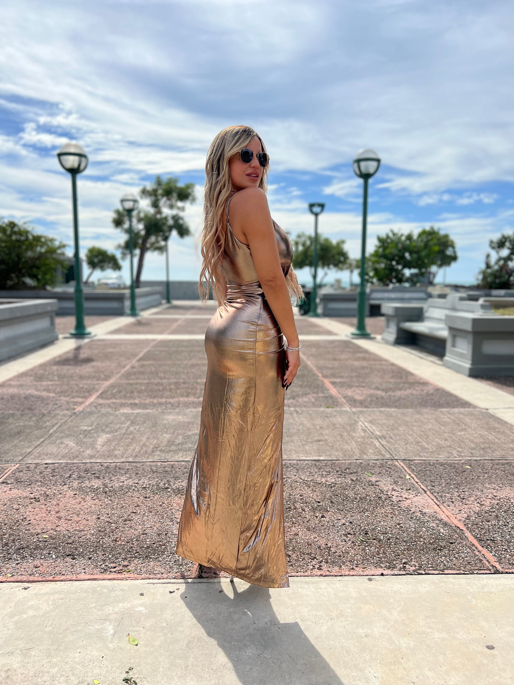 Metallic Bronze Maxi