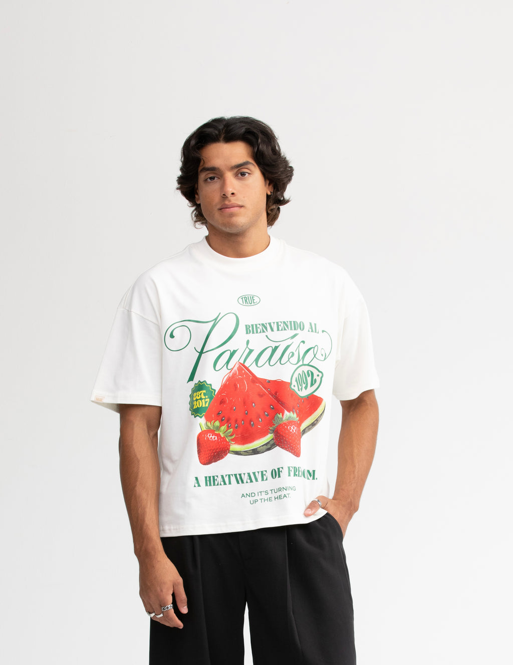 TRUE Paraiso Boxy Tee - Cream
