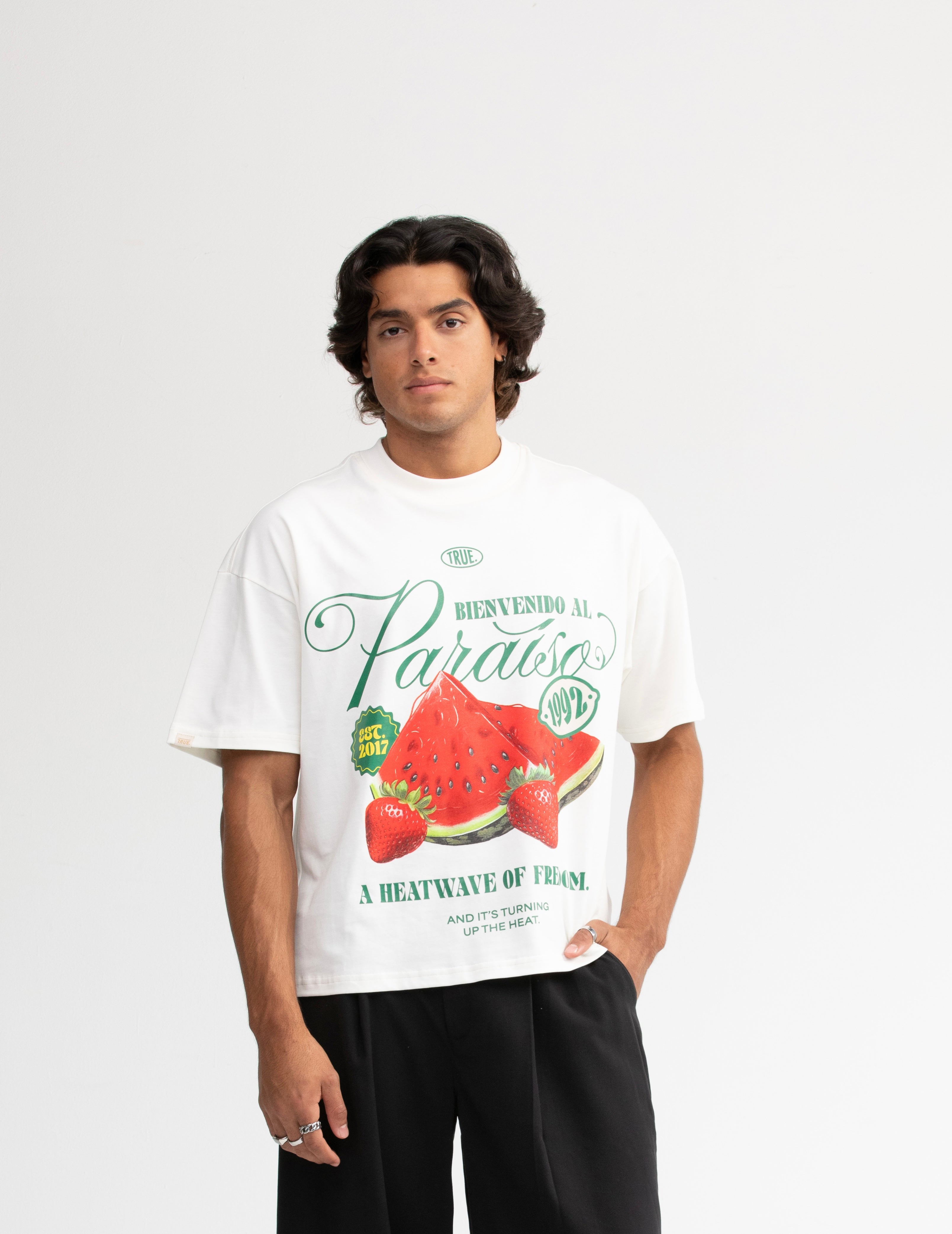 TRUE Paraiso Boxy Tee - Cream