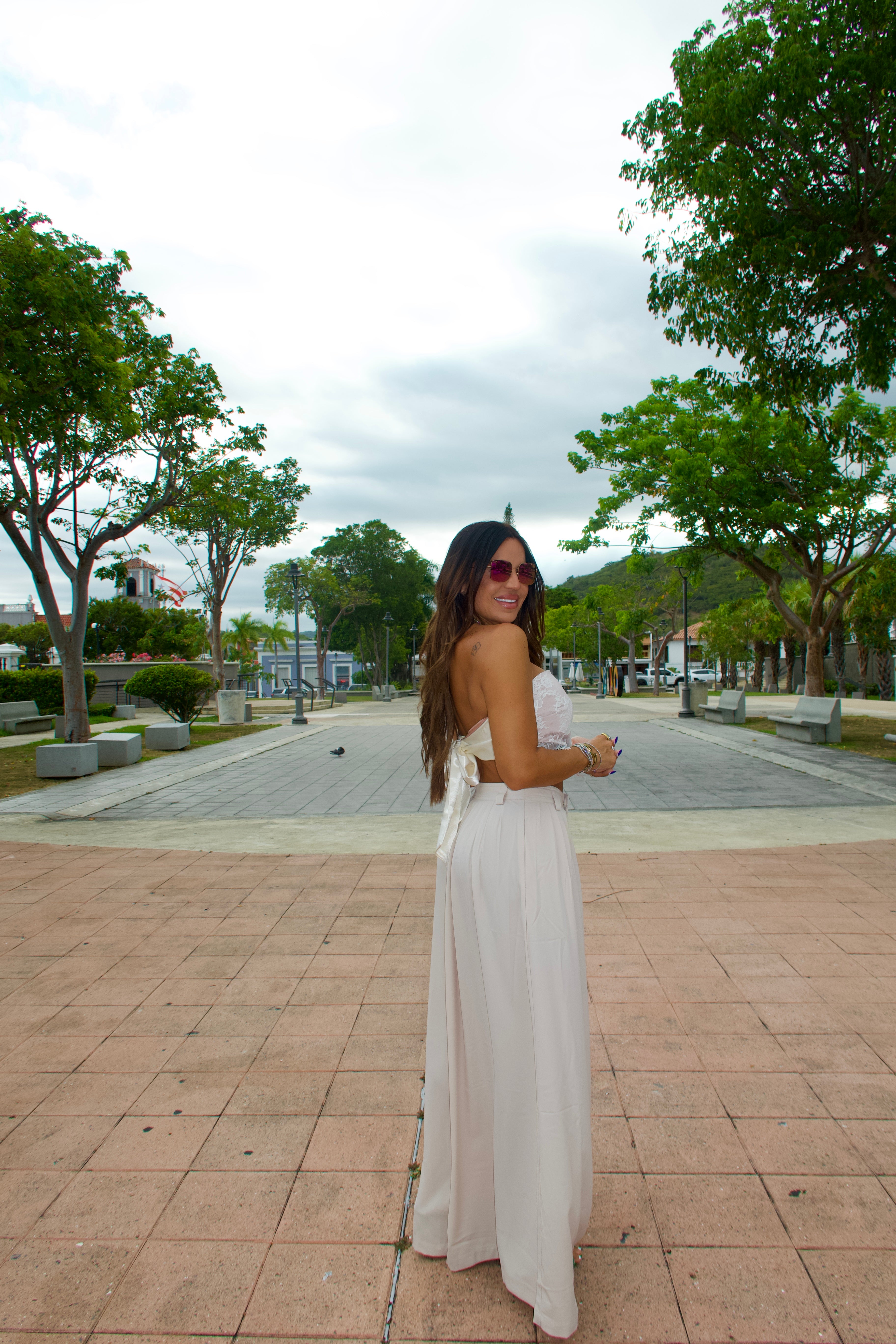 Beige Wide Leg Pant