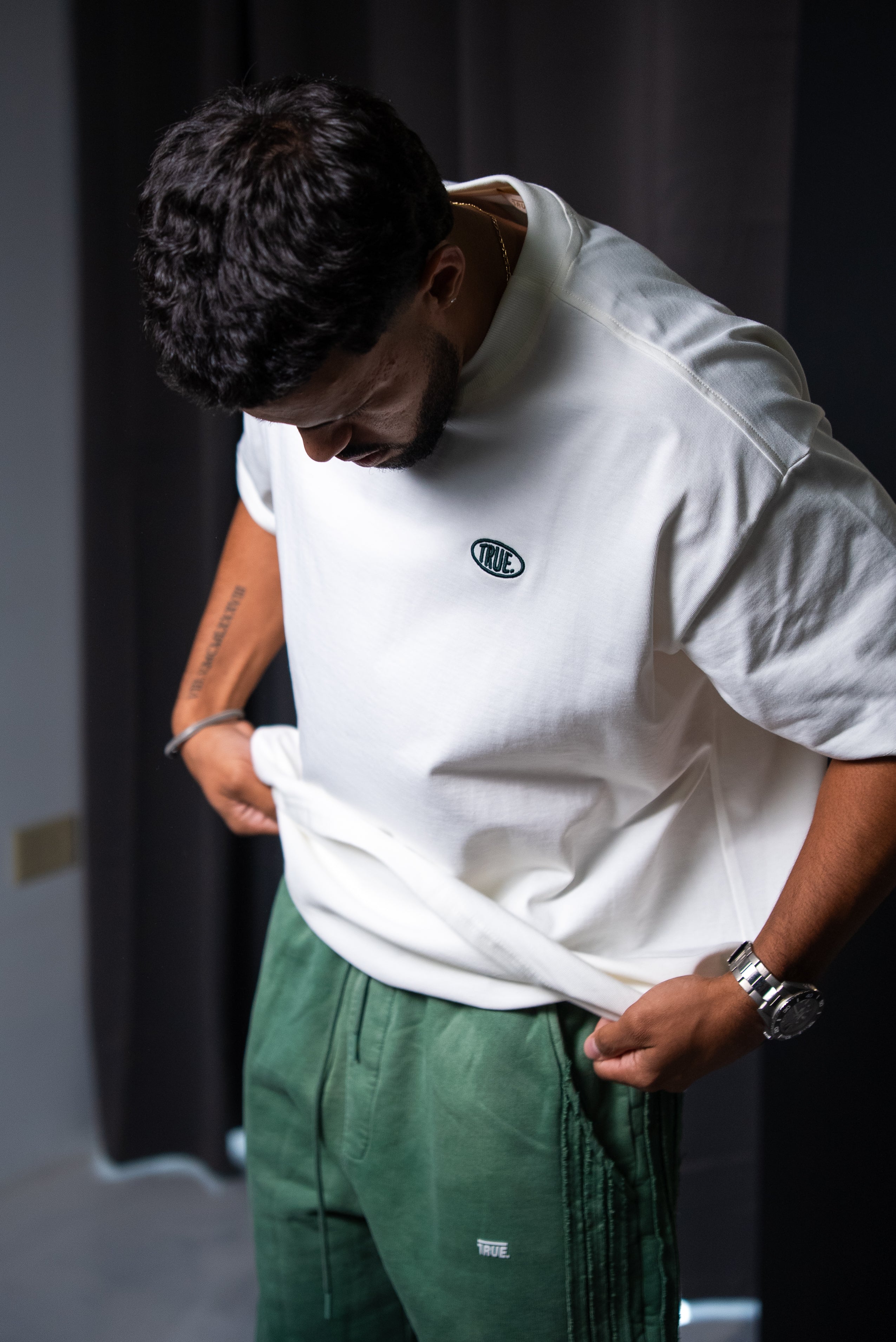True Uniform Oversized Tshirt- Cream
