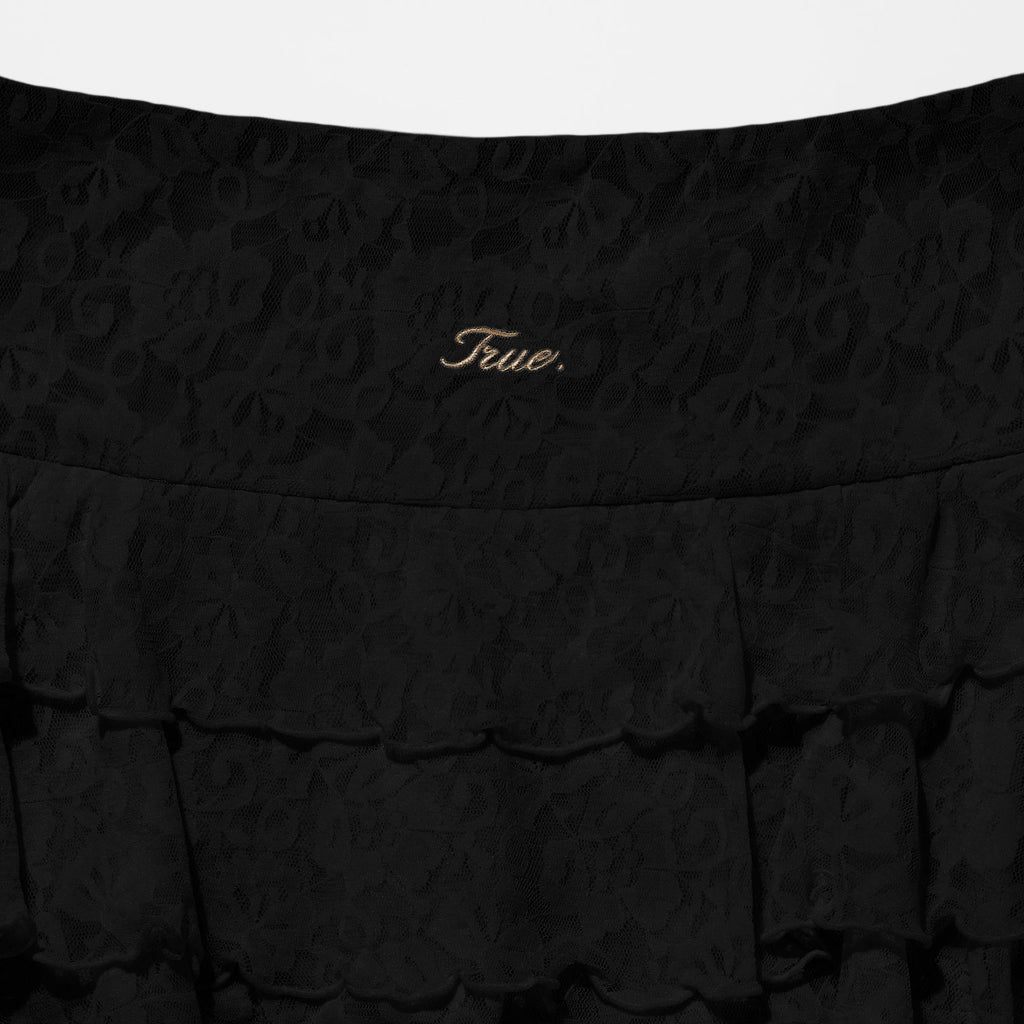 TRUE Drift Floral Mini Skirt - Black