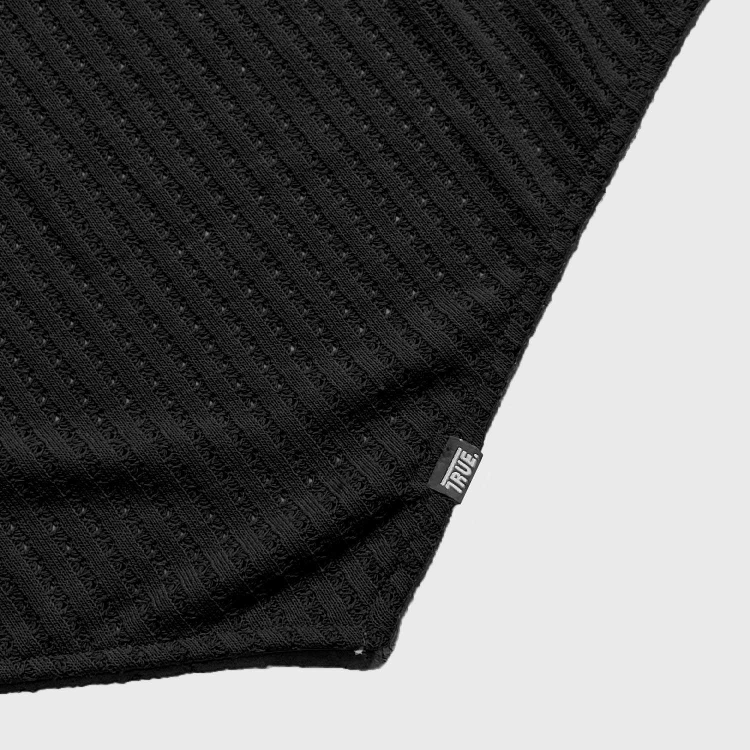 True Textured Halter Top - Black