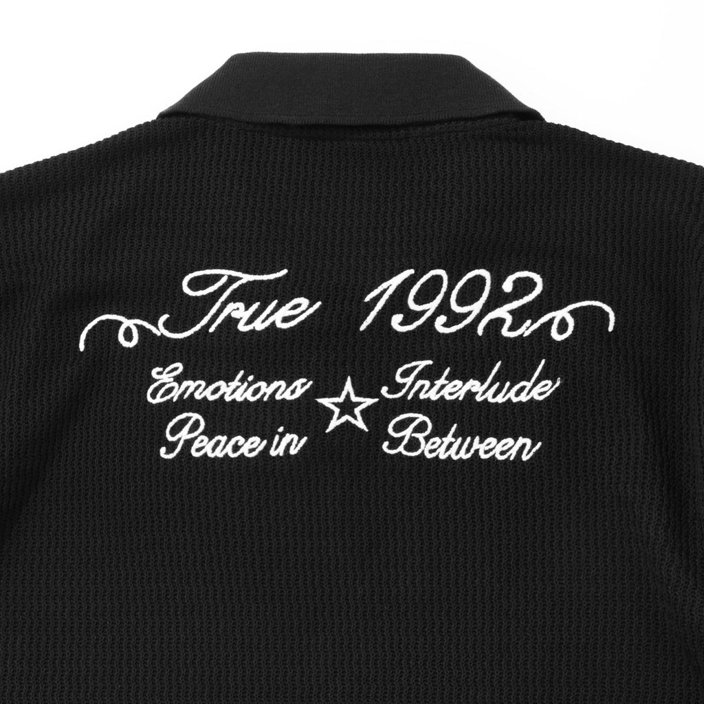 TRUE Knitted Resort Polo - Black