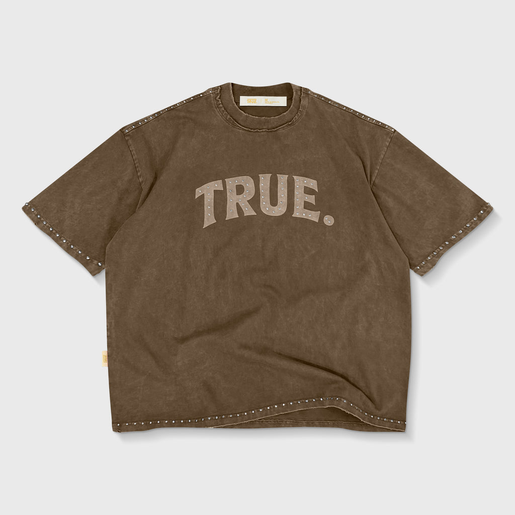 True Latino Vintage Boxy Tee - Brown