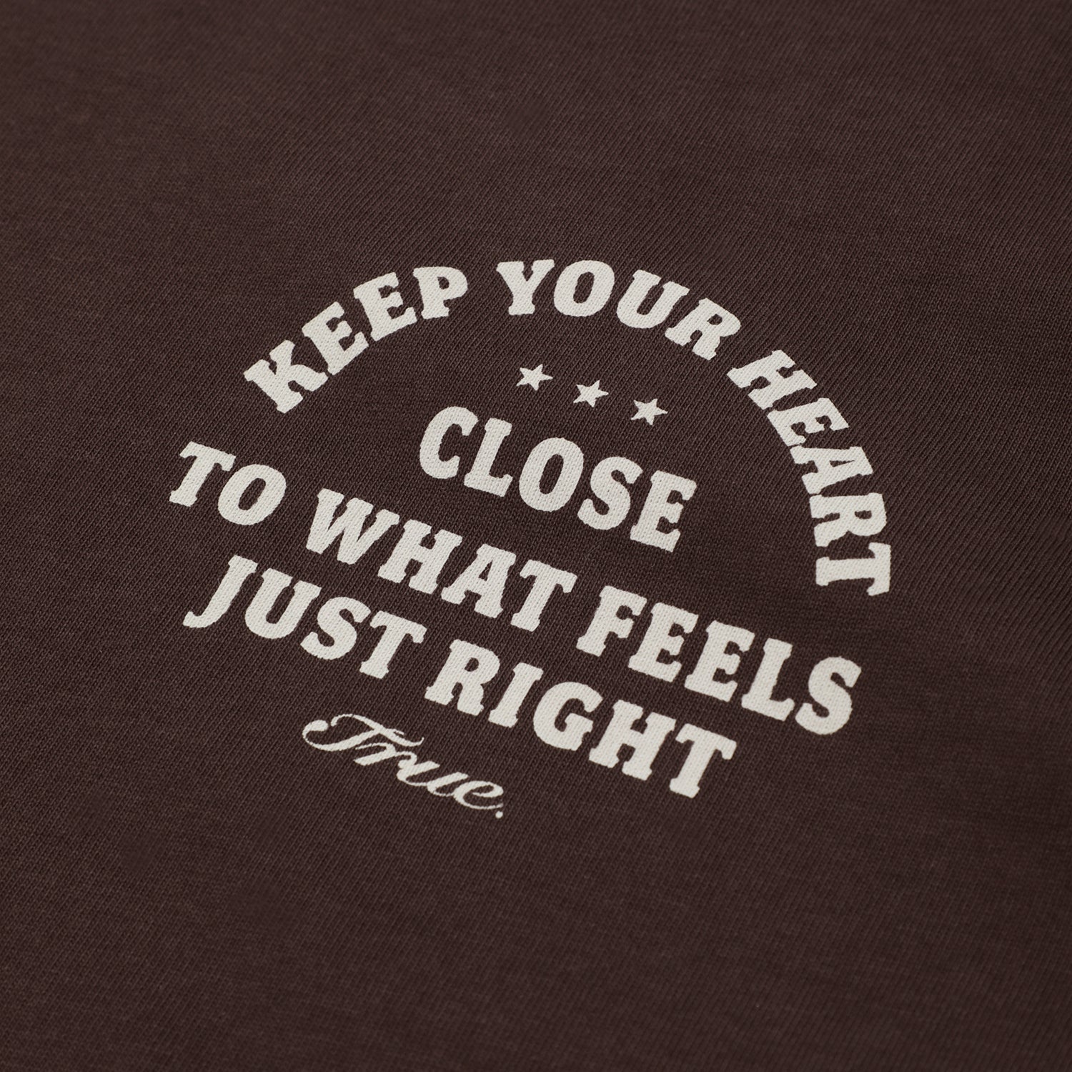 TRUE Heart Boxy Tee - Brown