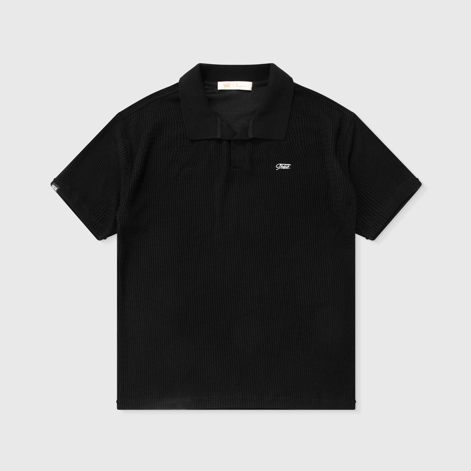 TRUE Knitted Resort Polo - Black