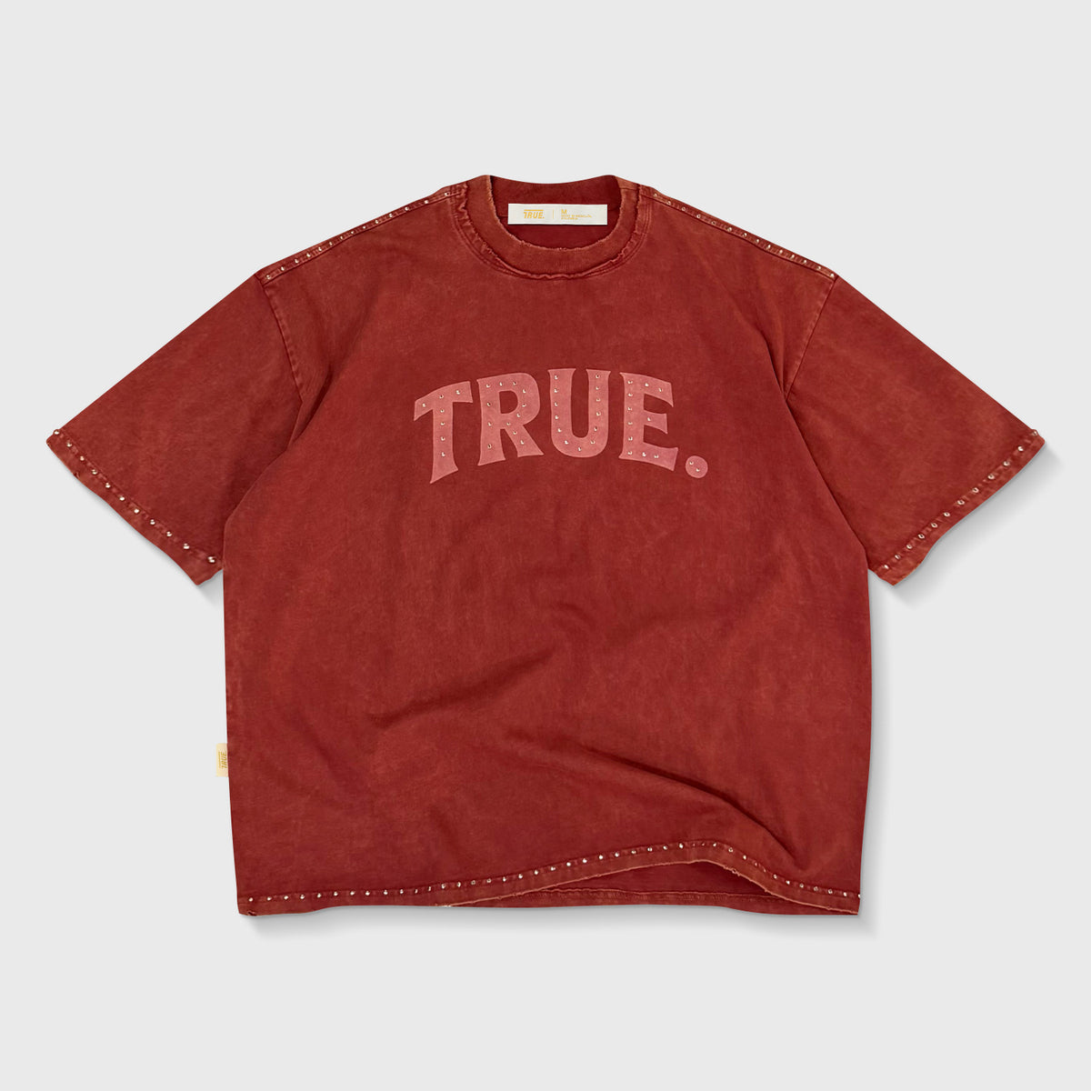 True Latino Vintage Boxy Tee - Burgundy