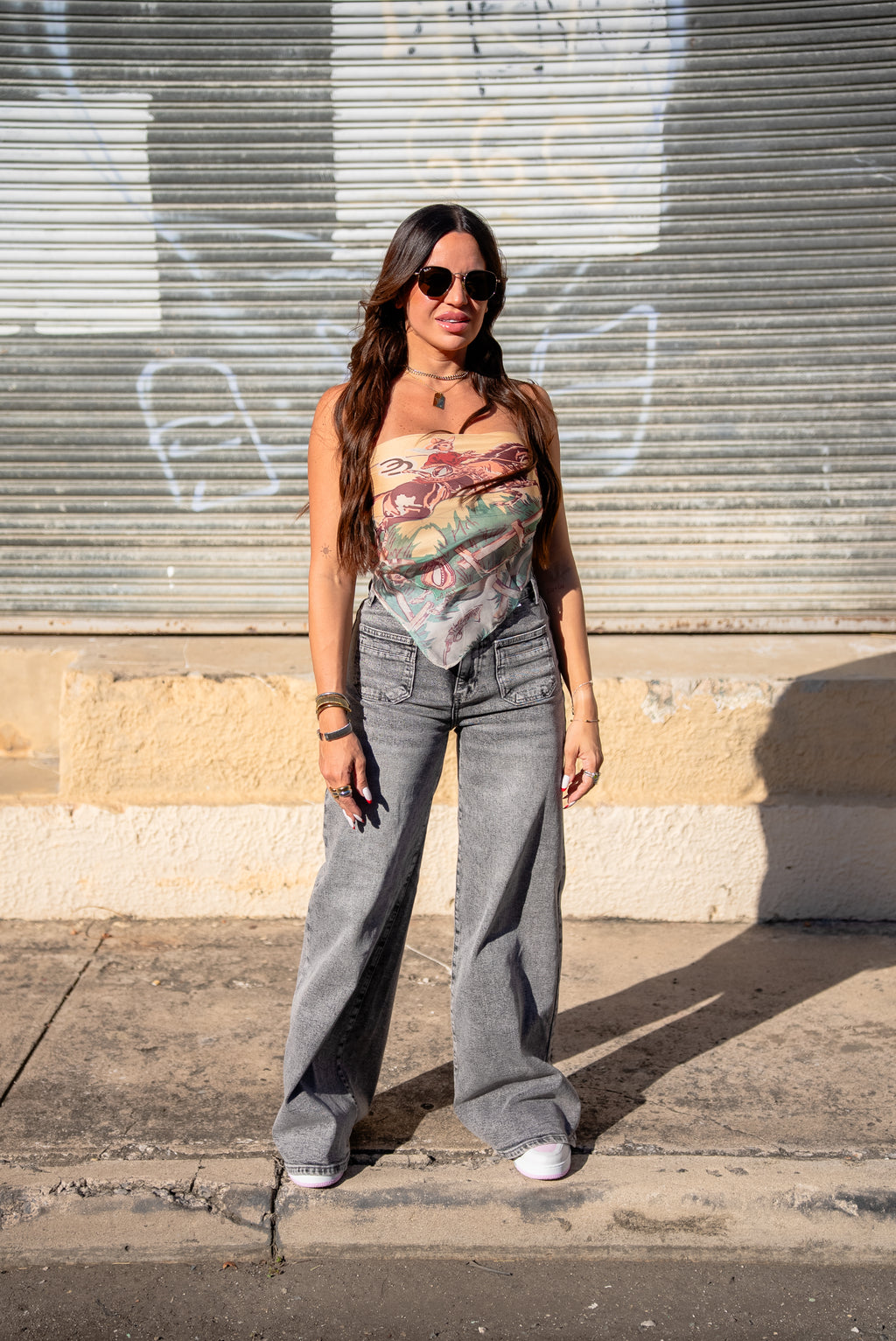 Grey Stone HW Wide Leg Jean