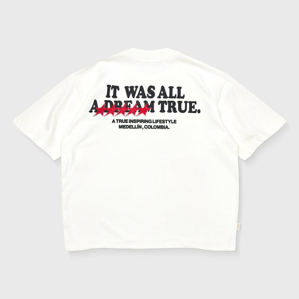 TRUE Dreams Boxy Tshirt - Cream