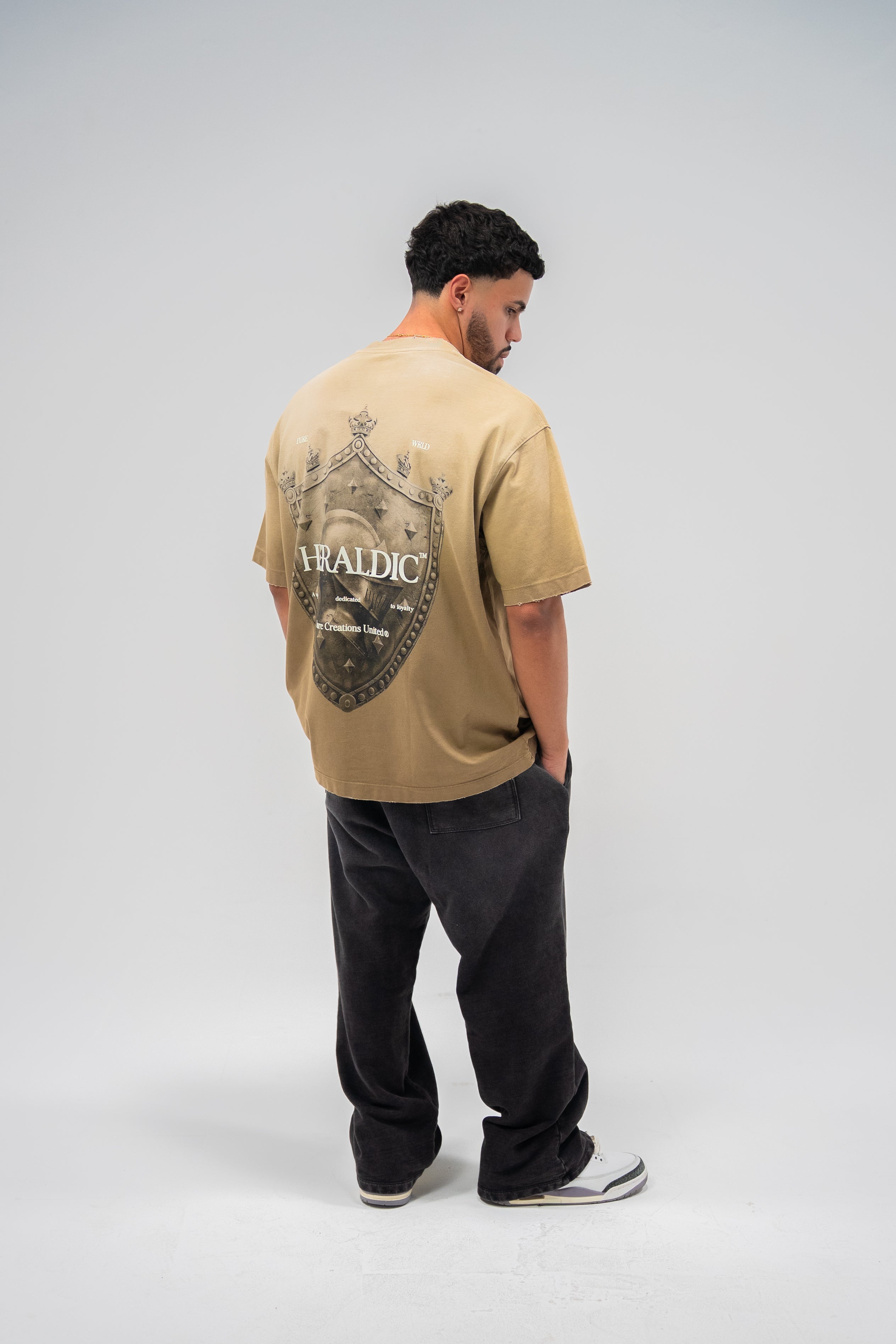 PURE Heraldic OS Beige Shirt