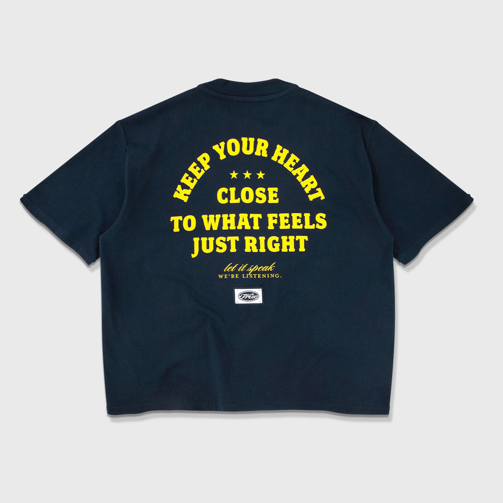 TRUE Heart Boxy Tee - Navy