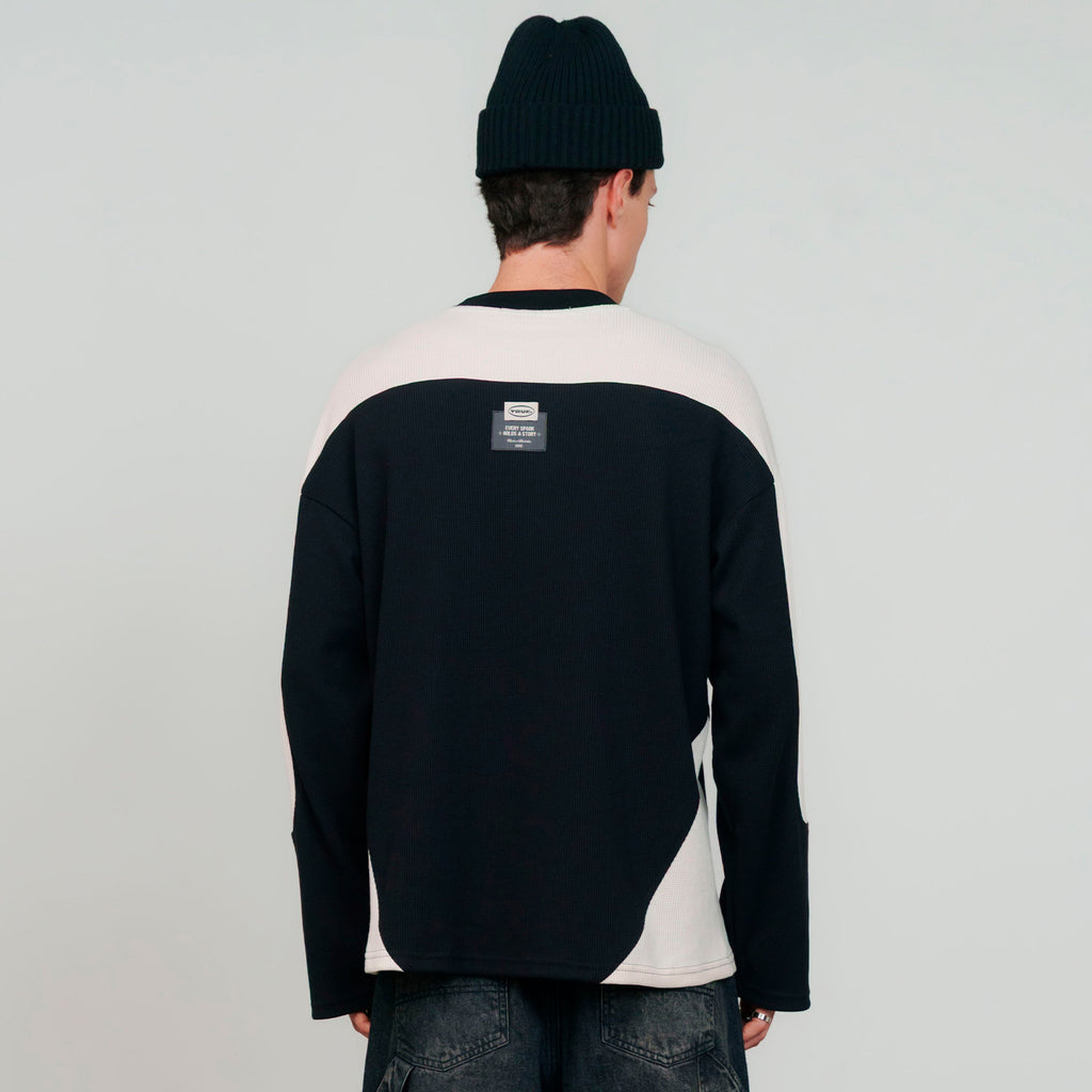 TRUE Waffer Long Sleeve Tee - Black