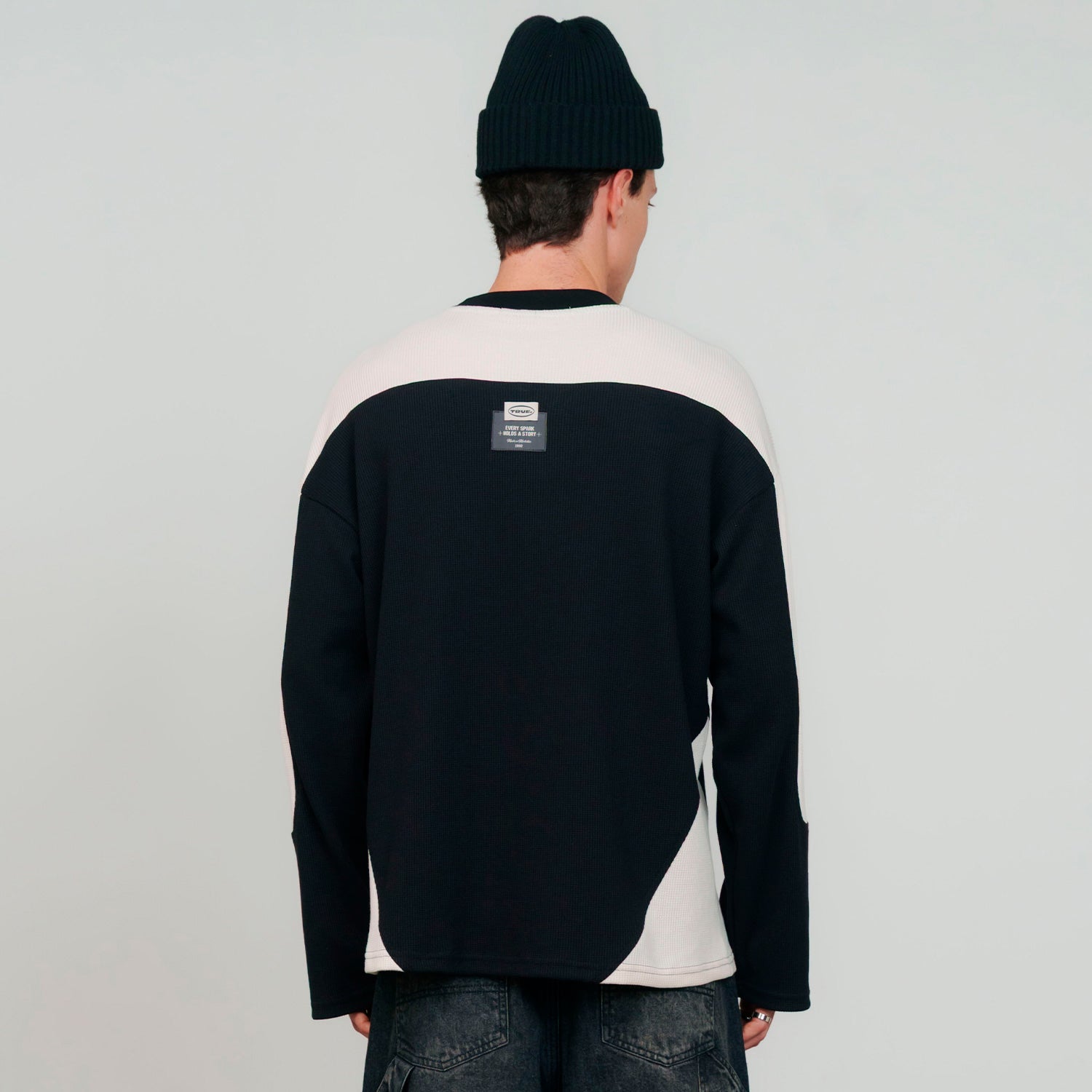TRUE Waffer Long Sleeve Tee - Black