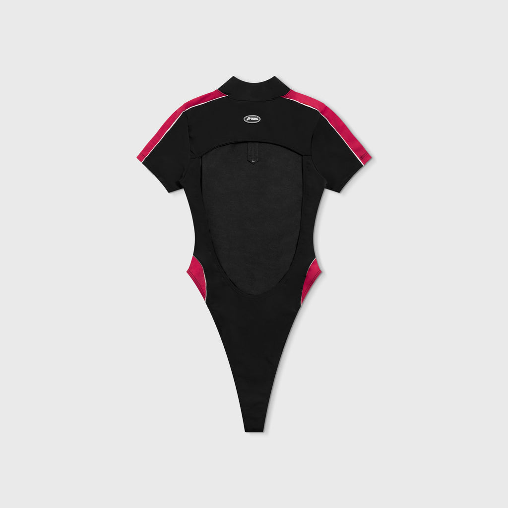 TRUE Racing Open Back LS Bodysuit - Black