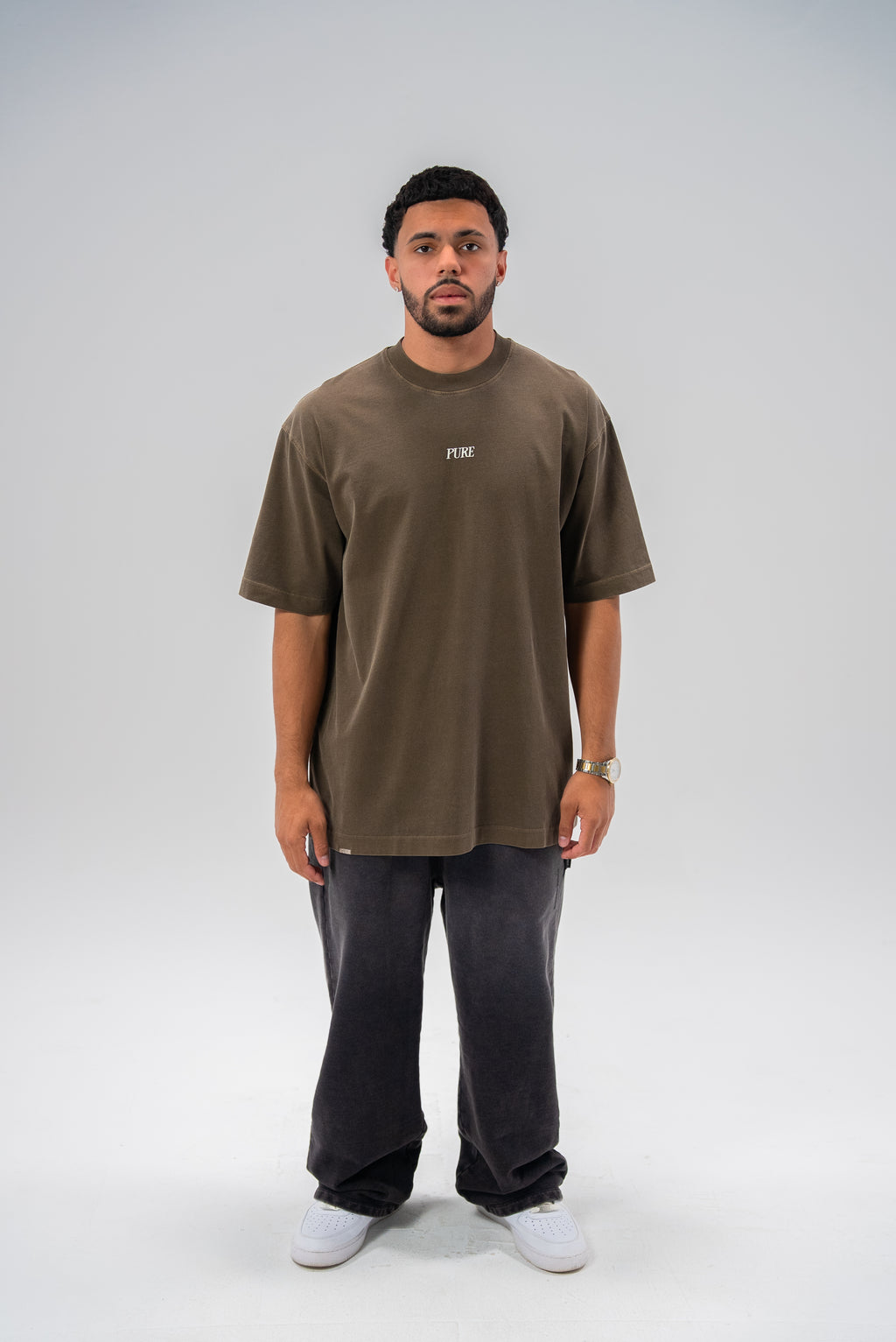 PURE Brown OS Logo Tshirt
