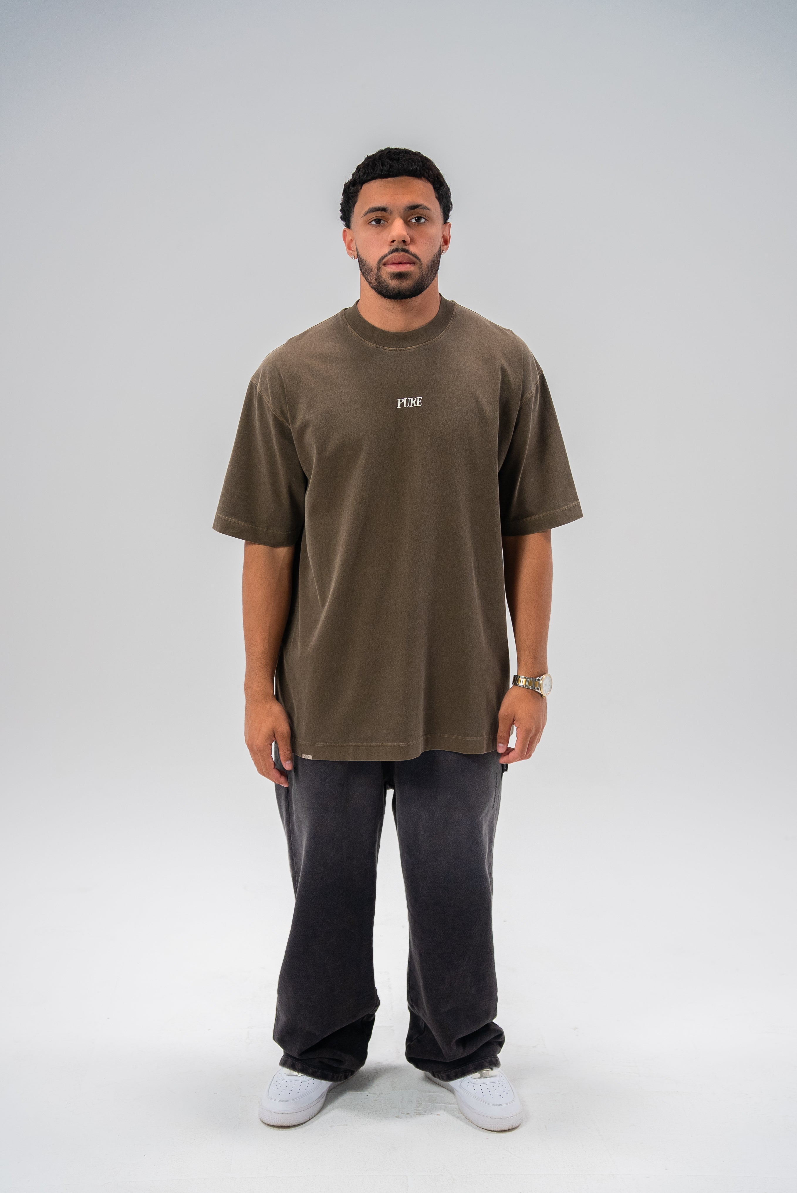 PURE Brown OS Logo Tshirt