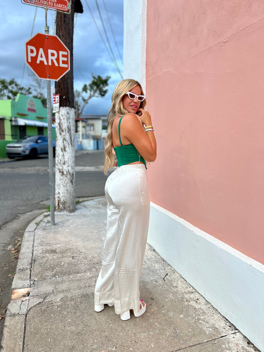 Pearl Satin Trouser