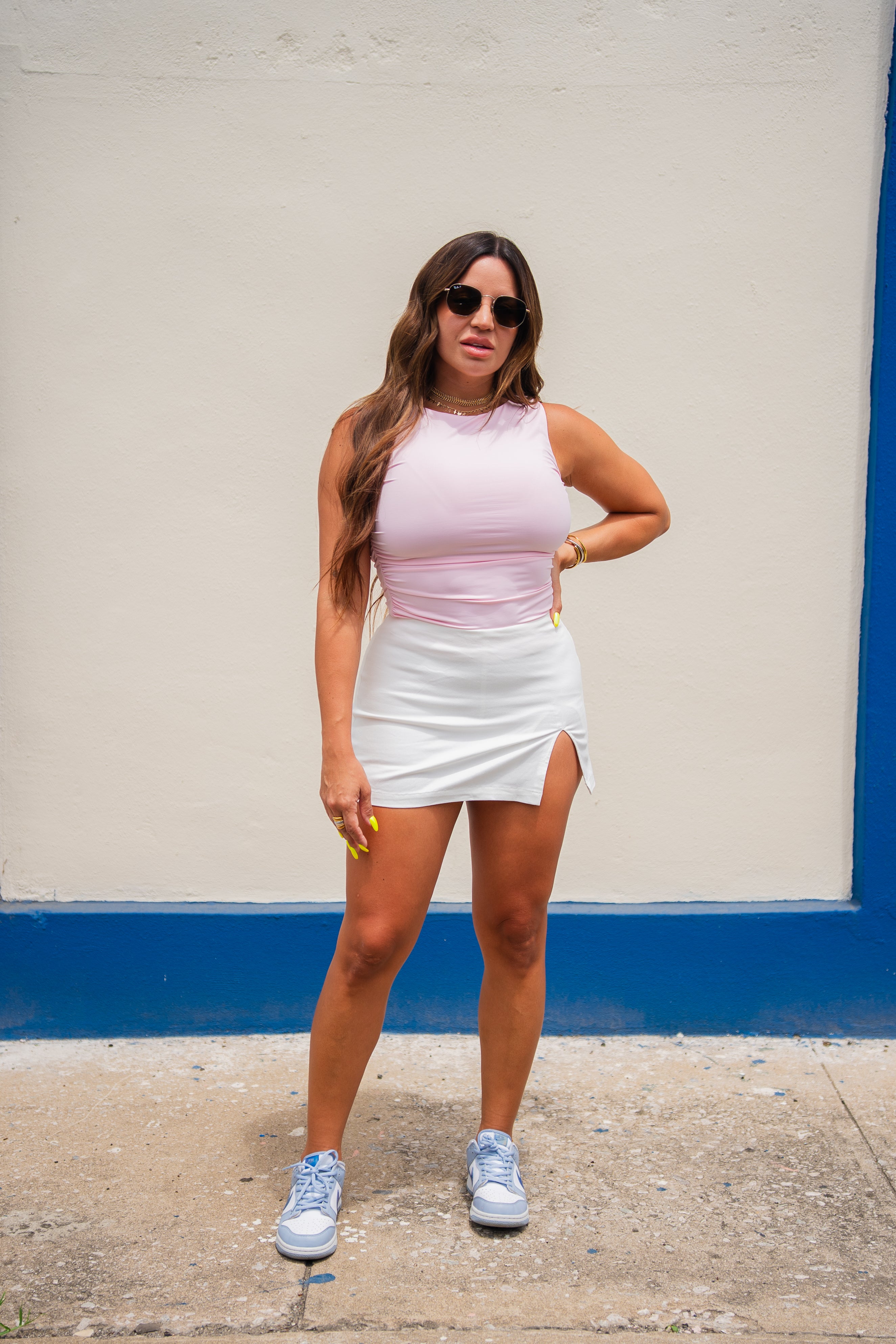 Baby Pink Ruched Top