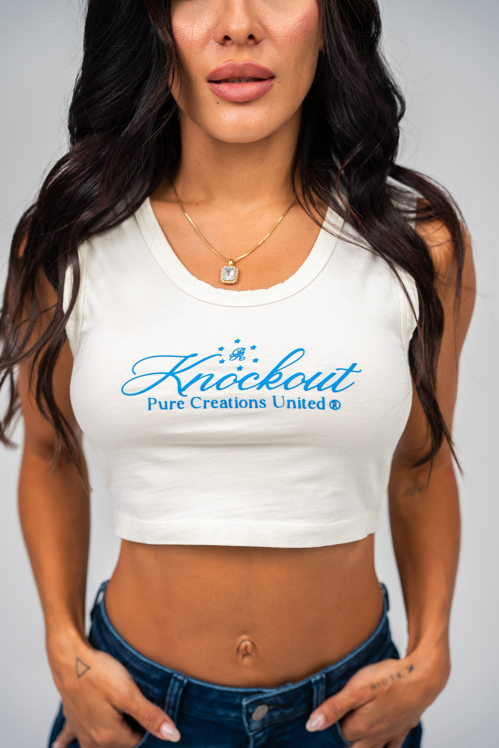 PURE KO Marfil Sleeveless Crop Shirt