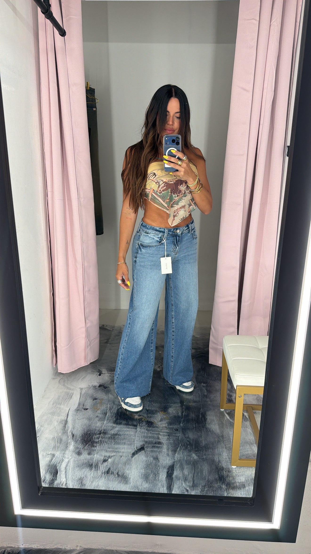 CELLO Low Rise Wide Leg Jean