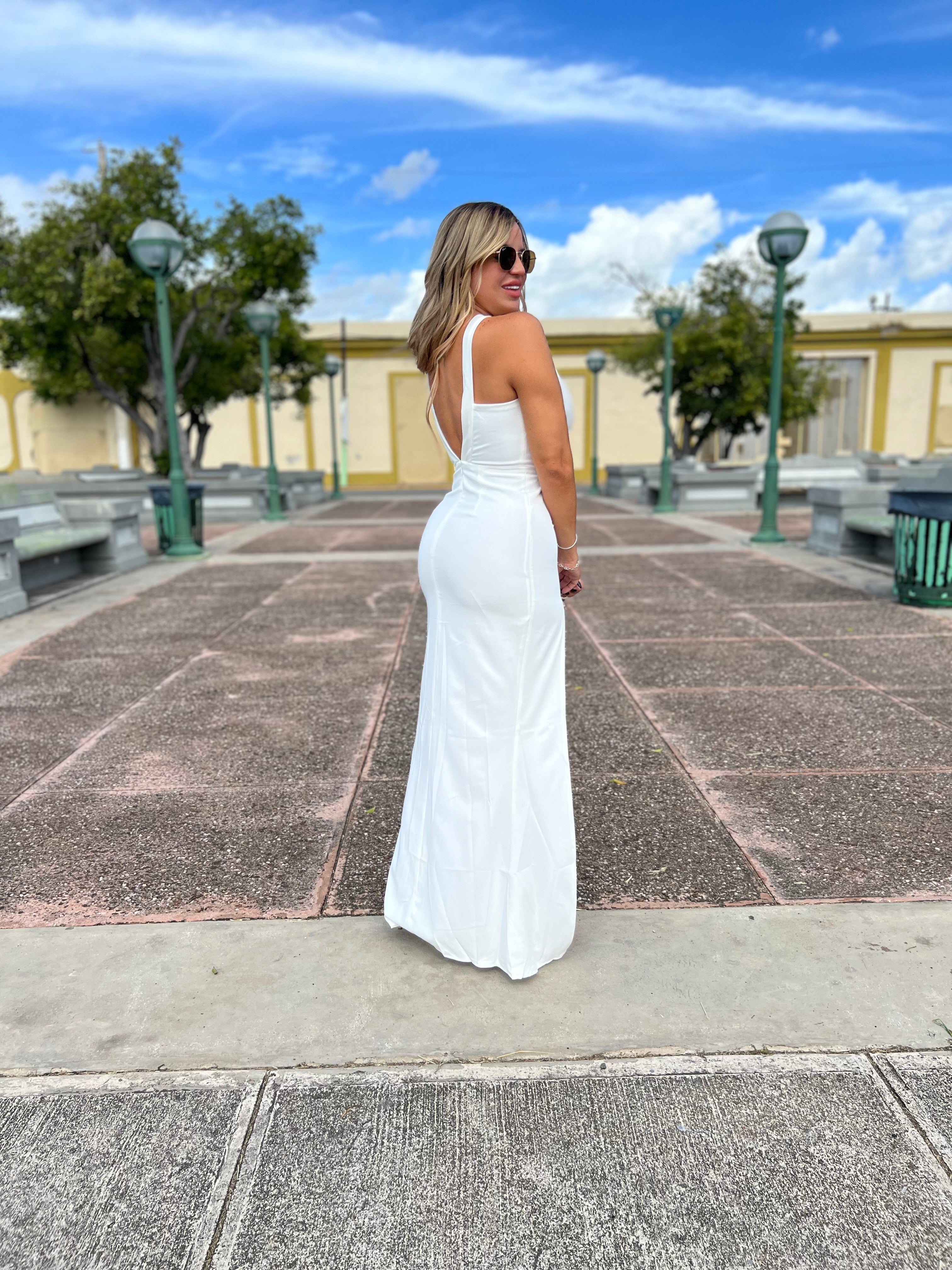 White Slit Maxi