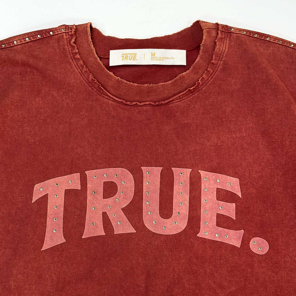 True Latino Vintage Boxy Tee - Burgundy