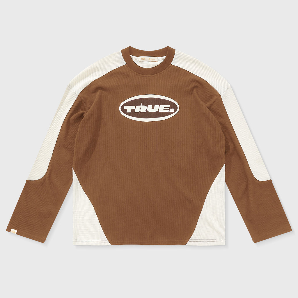 TRUE Waffer Long Sleeve Tee - Brown