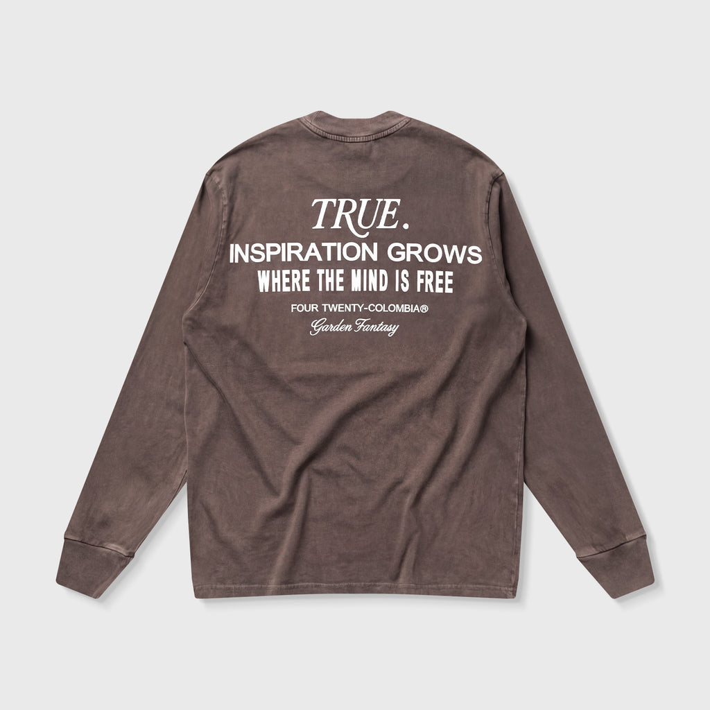 TRUE Garden LS Tshirt - Light Washed Brown