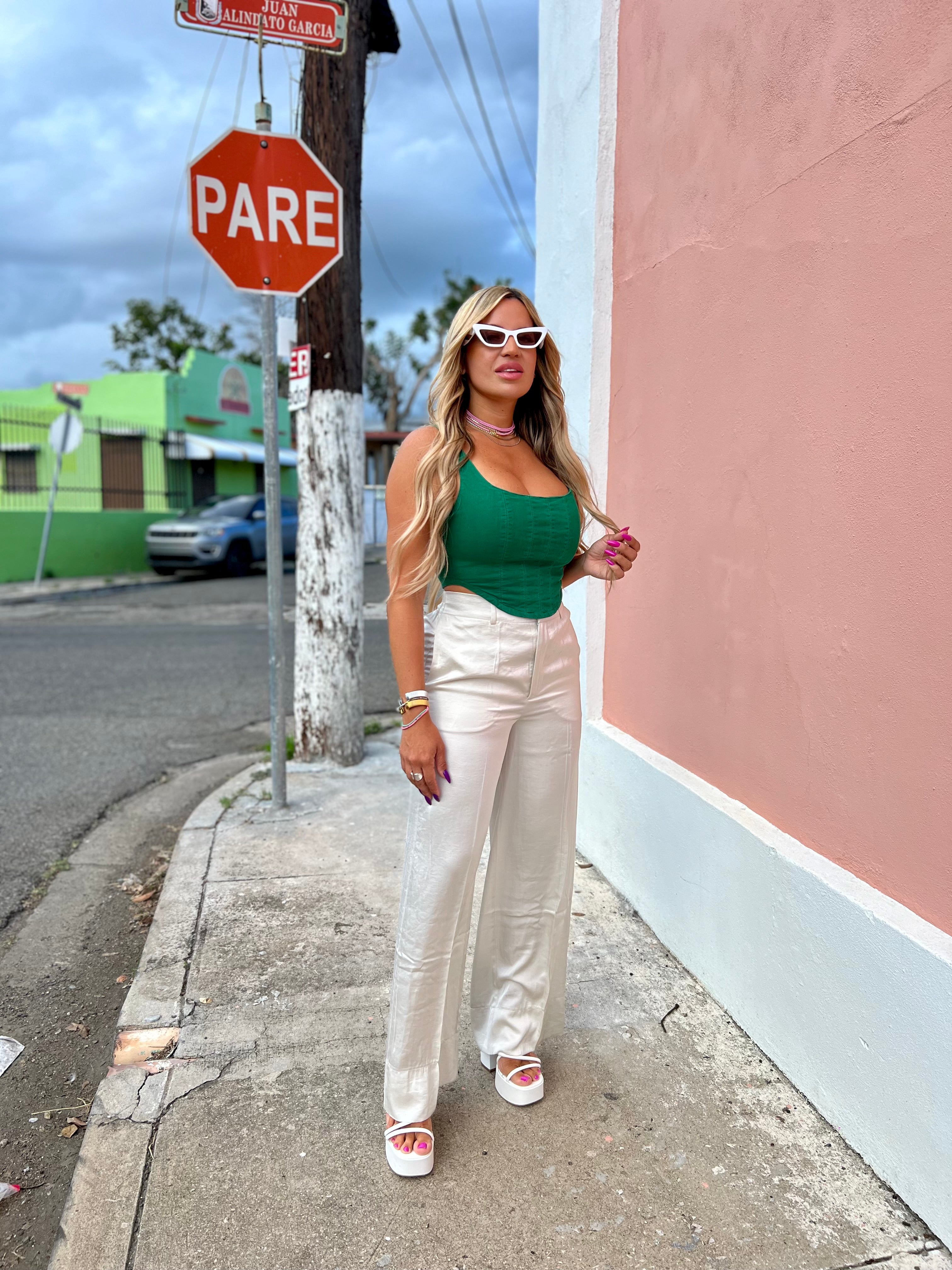 Pearl Satin Trouser