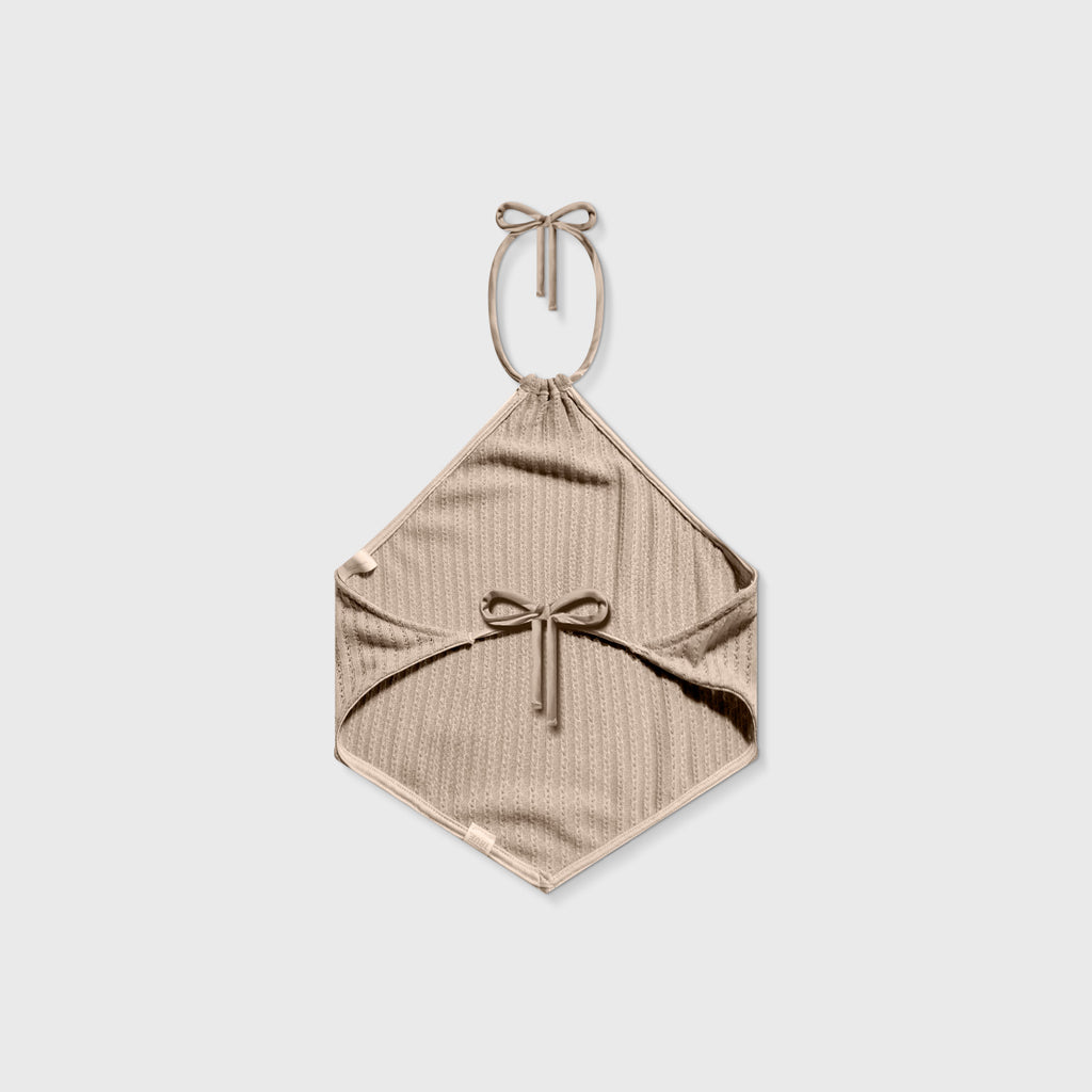 True Textured Halter Top - Camel