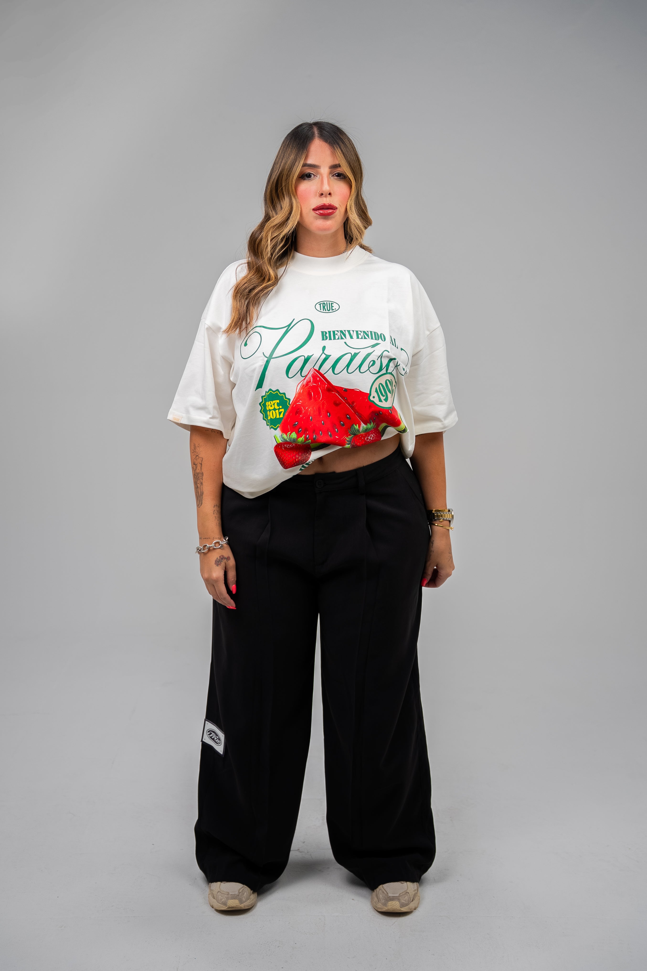 TRUE Paraiso Boxy Tee - Cream