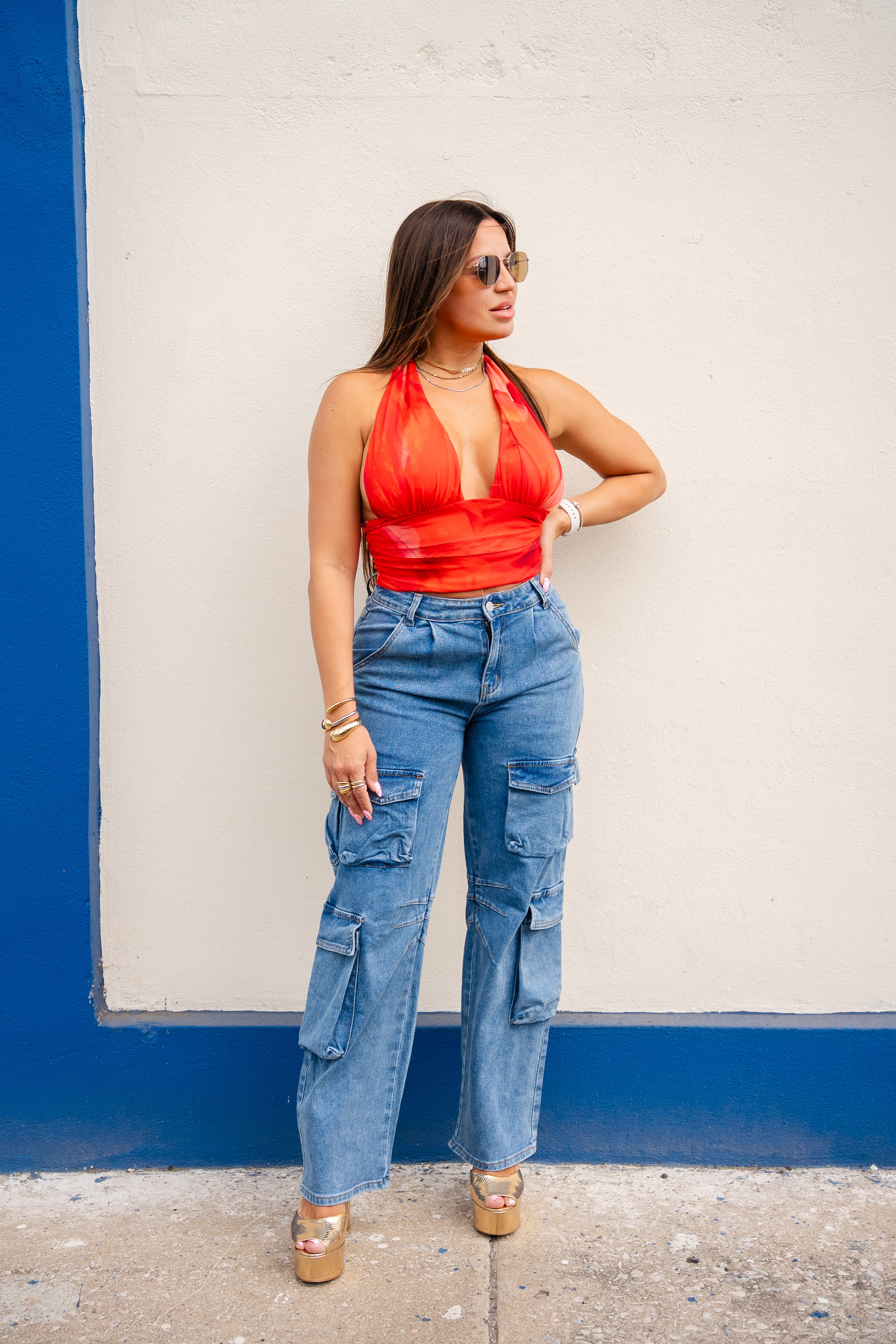 Six Pocket Denim Cargo