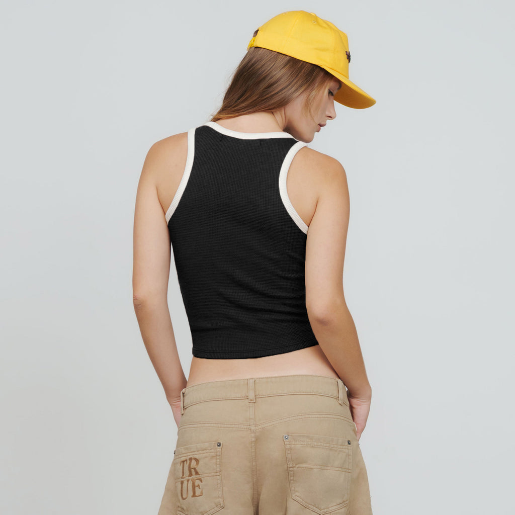 TRUE Textured Tank Top - Black