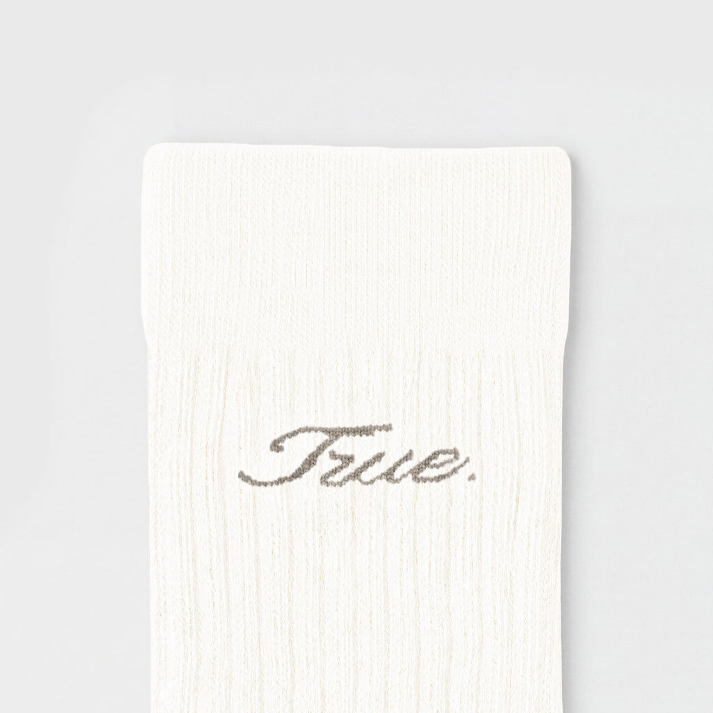 TRUE Ribbed Socks - Cream