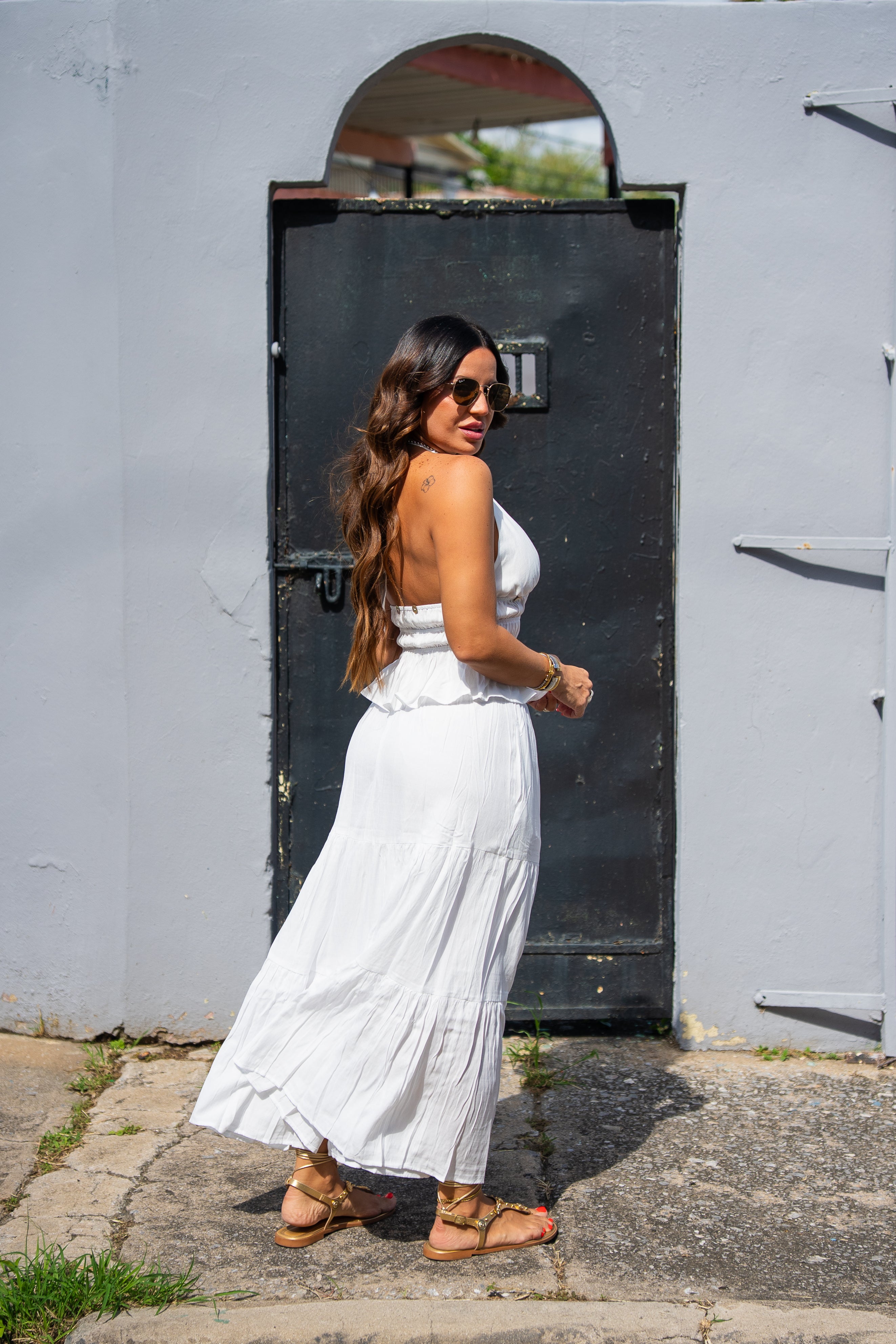 White Boho Maxi Skirt