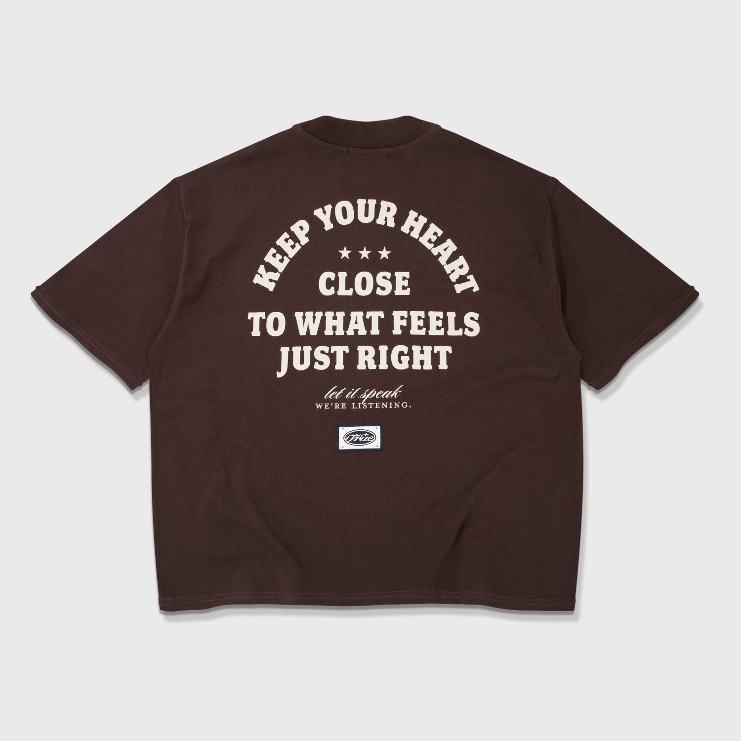 TRUE Heart Boxy Tee - Brown