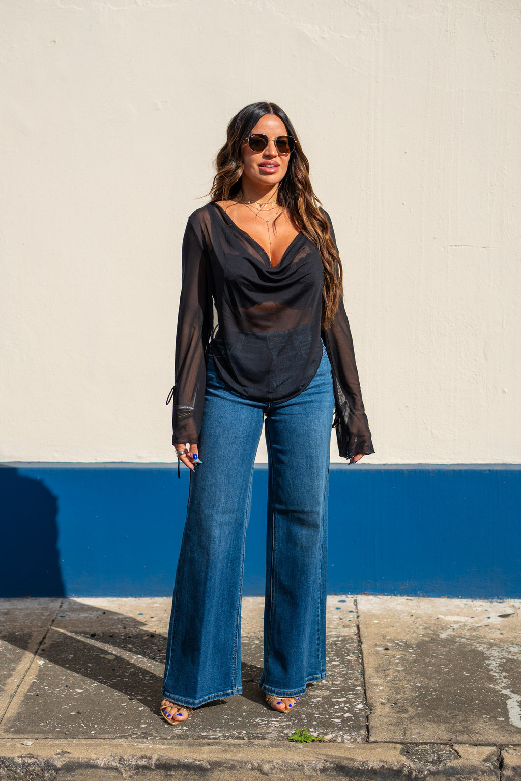 Dark Denim Wide Leg Jean