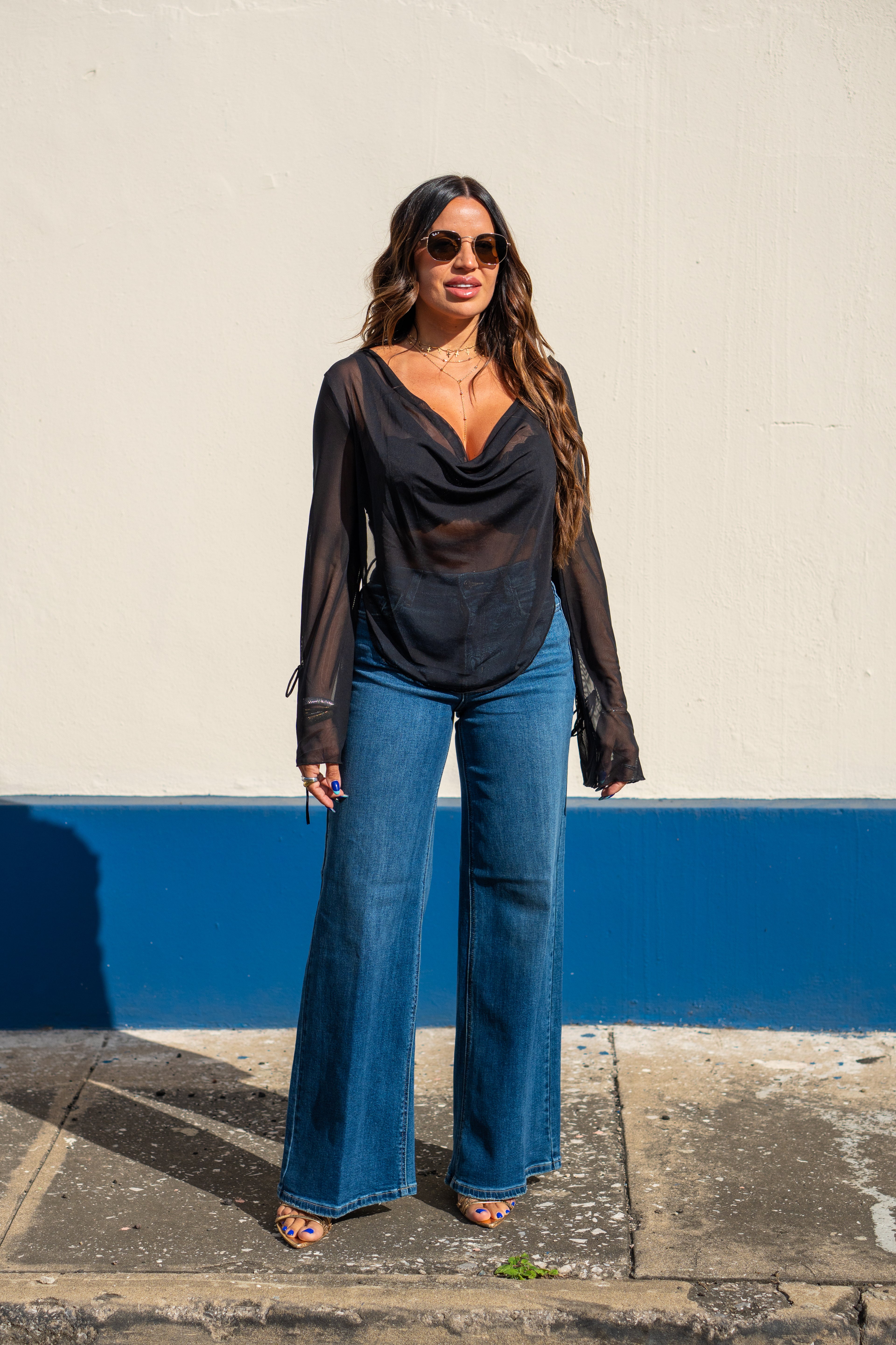 Dark Denim Wide Leg Jean