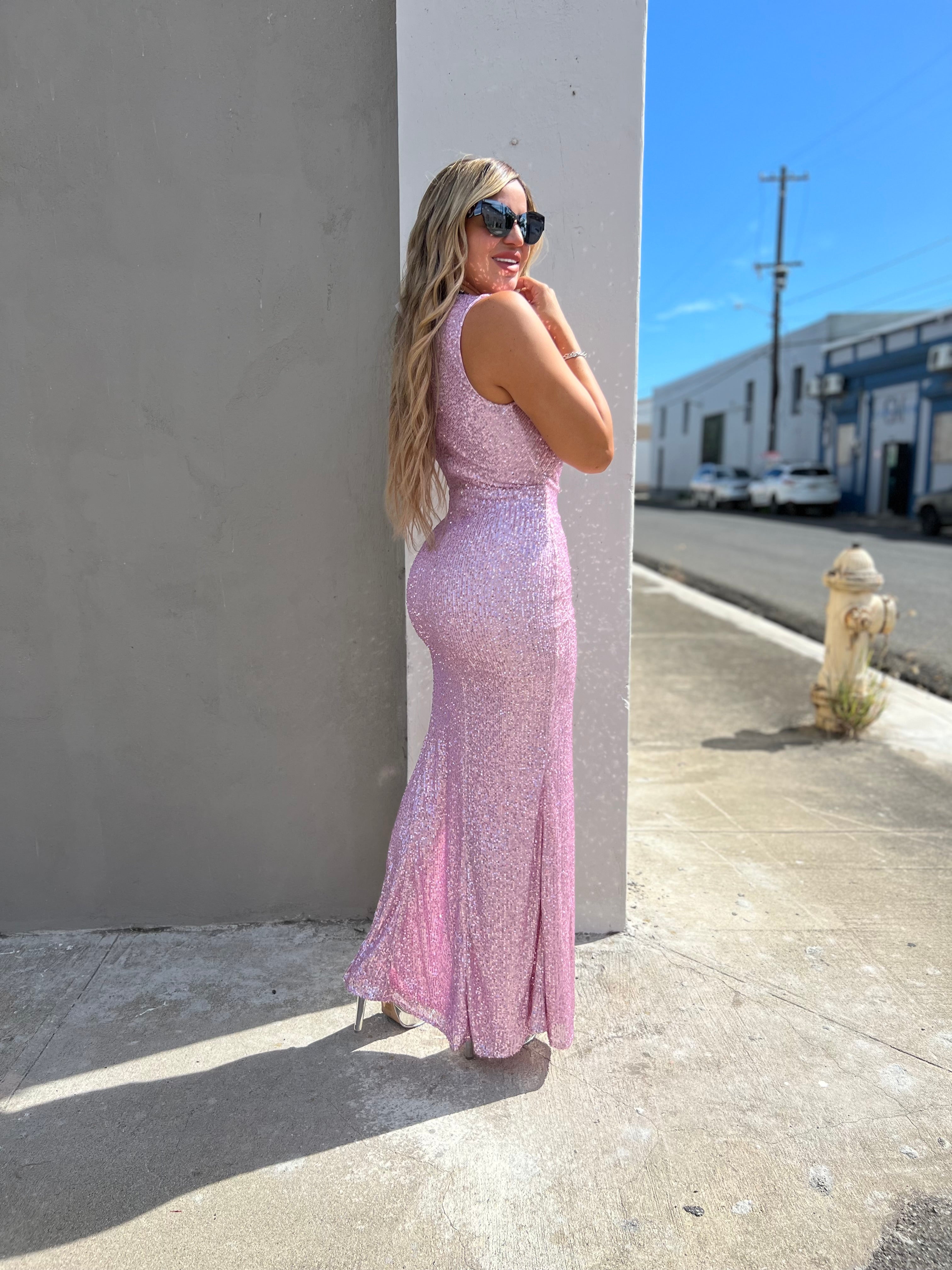 Pink Sequin Dress