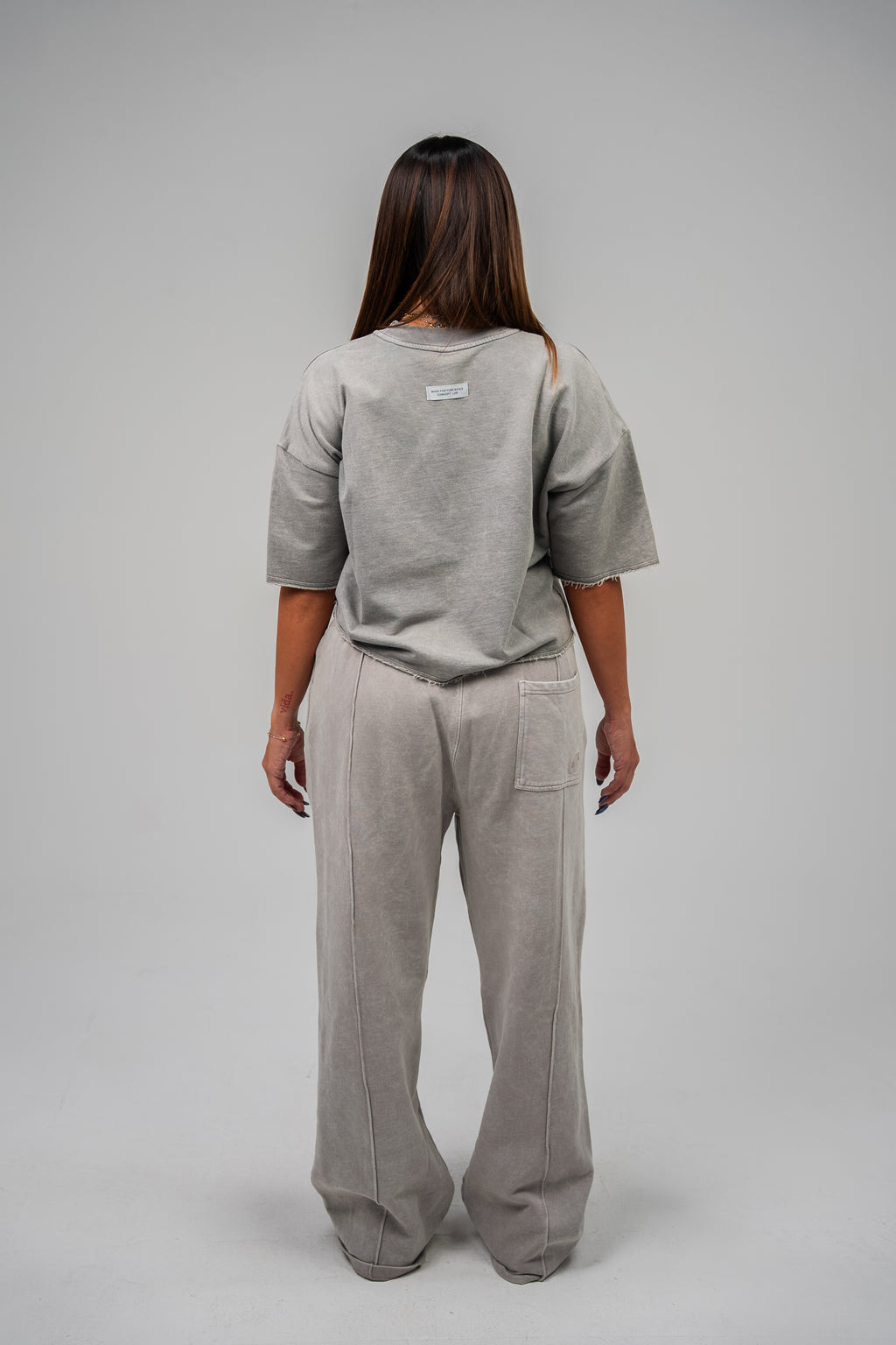 PURE Light Grey Crop Top Shirt