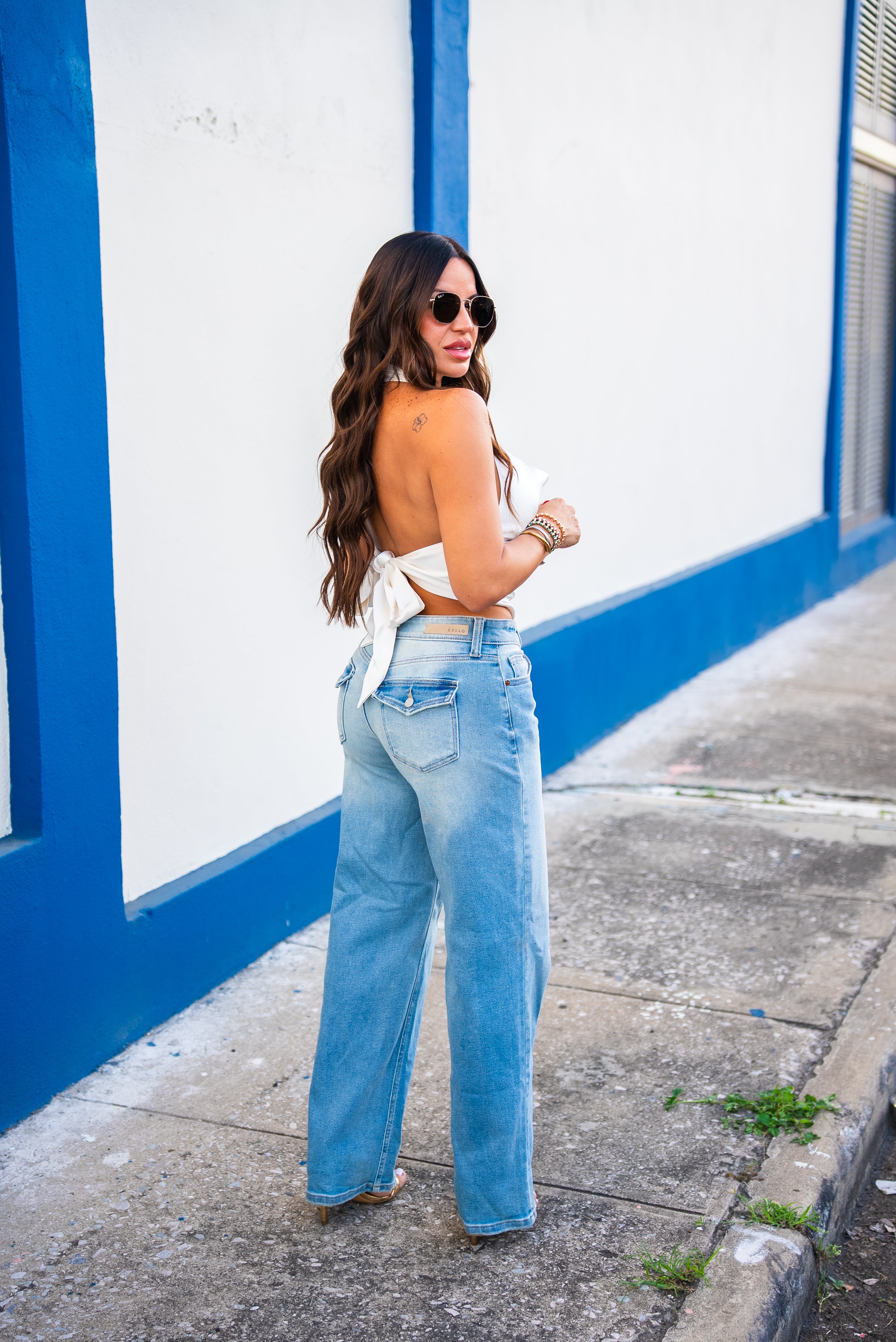 Low Rise Light Denim Baggy Jean
