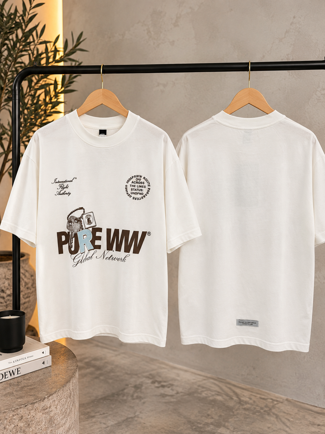 PURE Across The Lines White Key Tshirt
