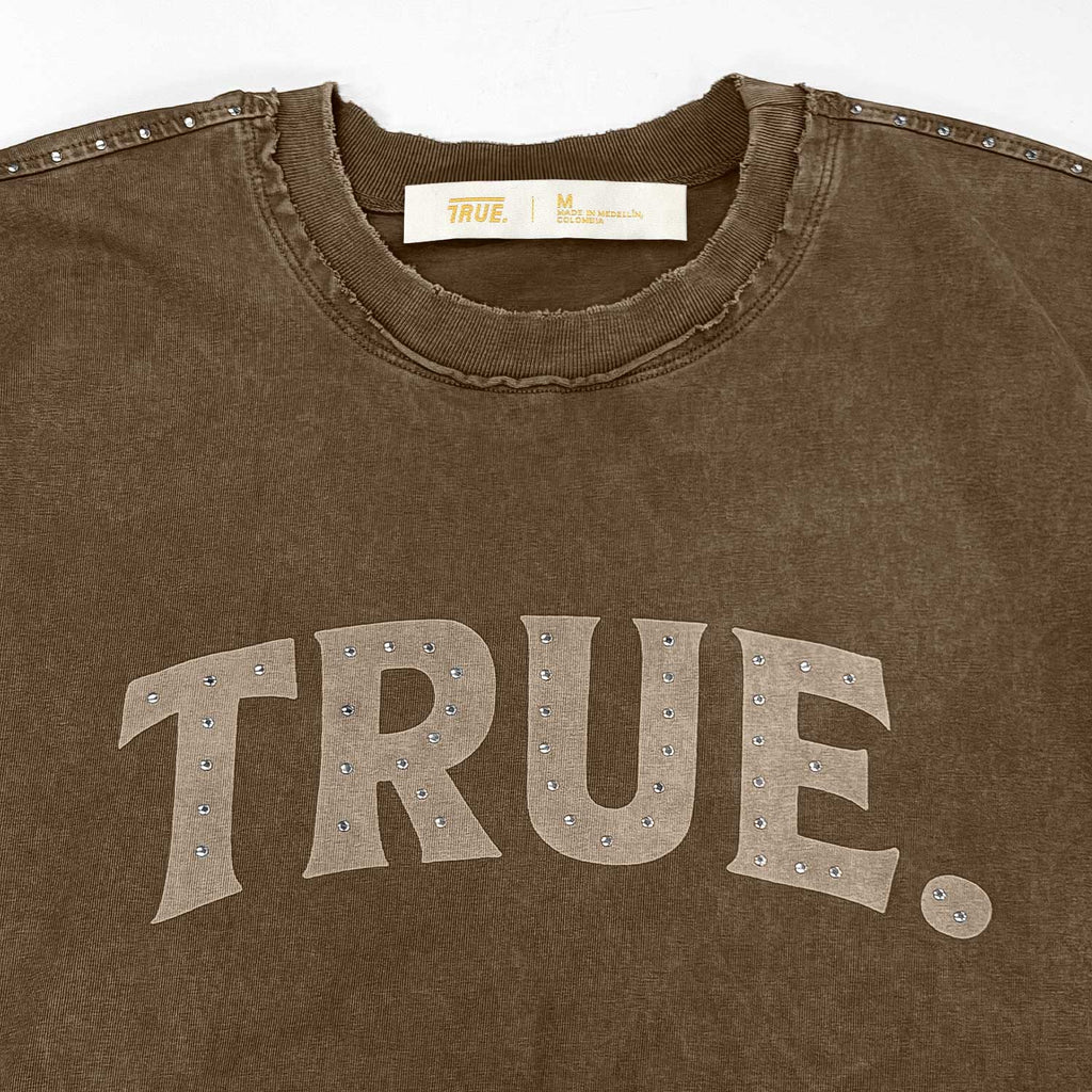True Latino Vintage Boxy Tee - Brown