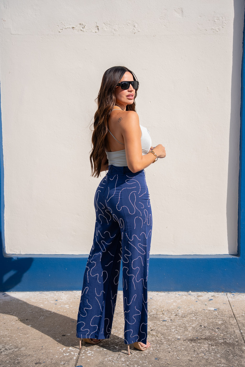 Silver Spaghetti Strap Top